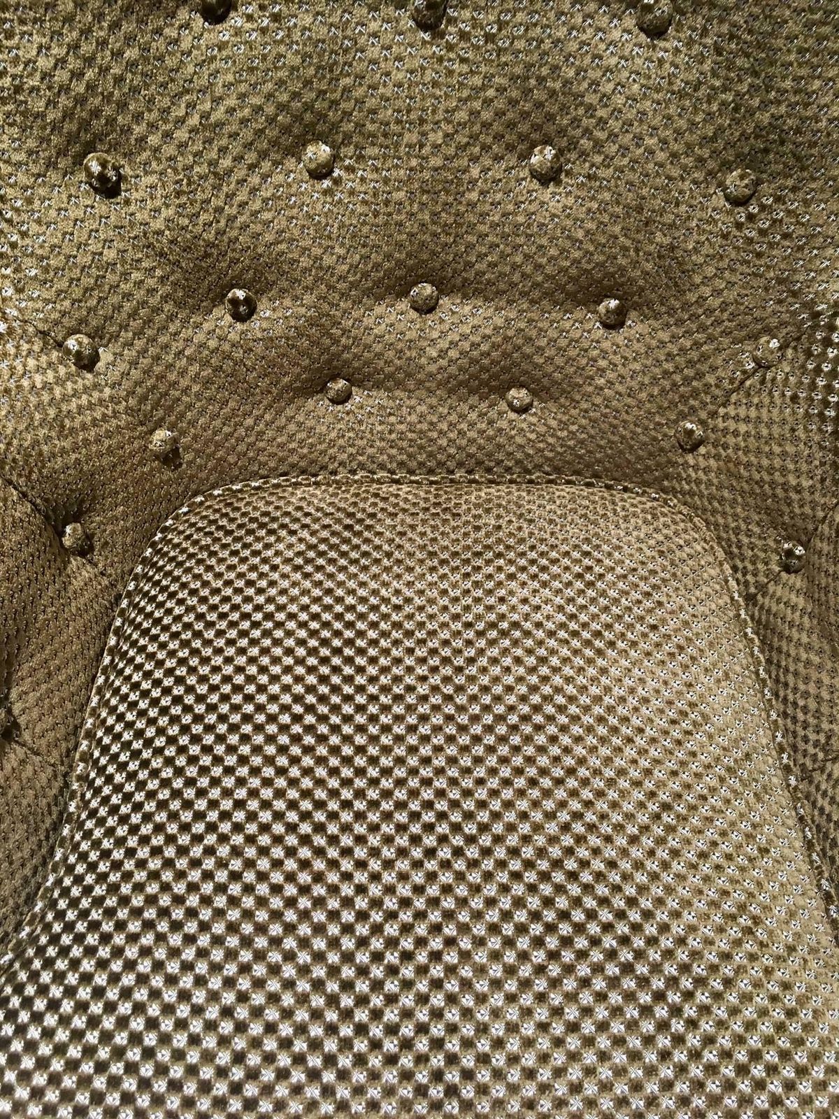 Mid Century Button Tufted Armchair With Metal Feet photo 1200.0