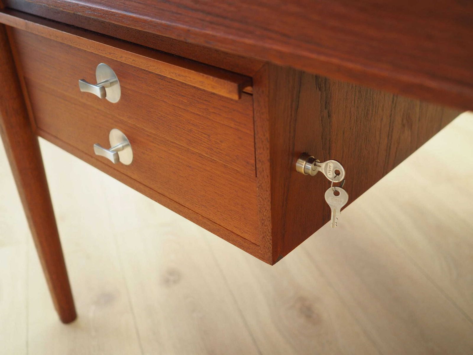 photo buy Teak Desk, Danish Design, 1970s, Designer: Finn Juhl, Manufacturer: France & Son