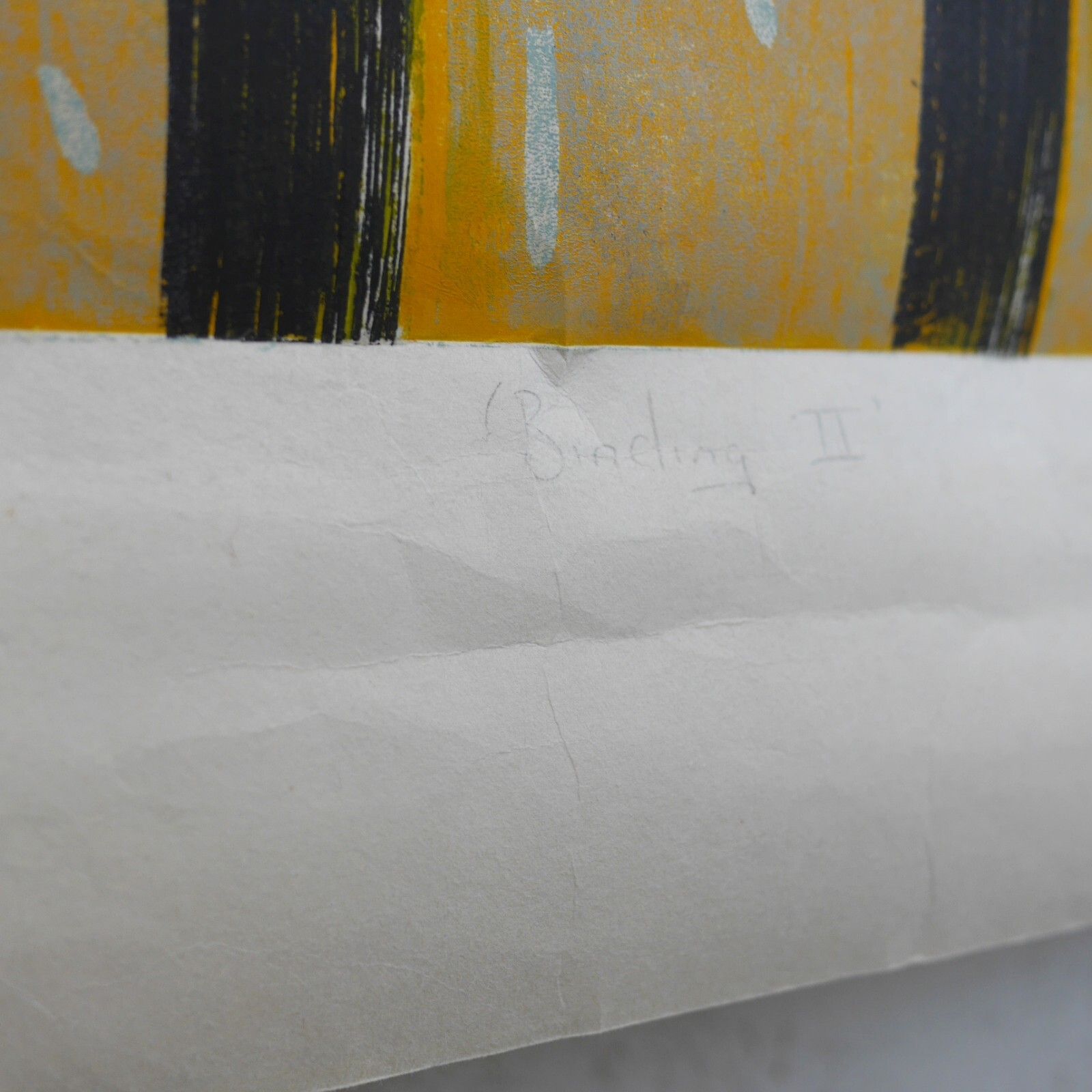 Large Original Signed Art Abstract Wood & Screen Print Paper #102770 photo buy