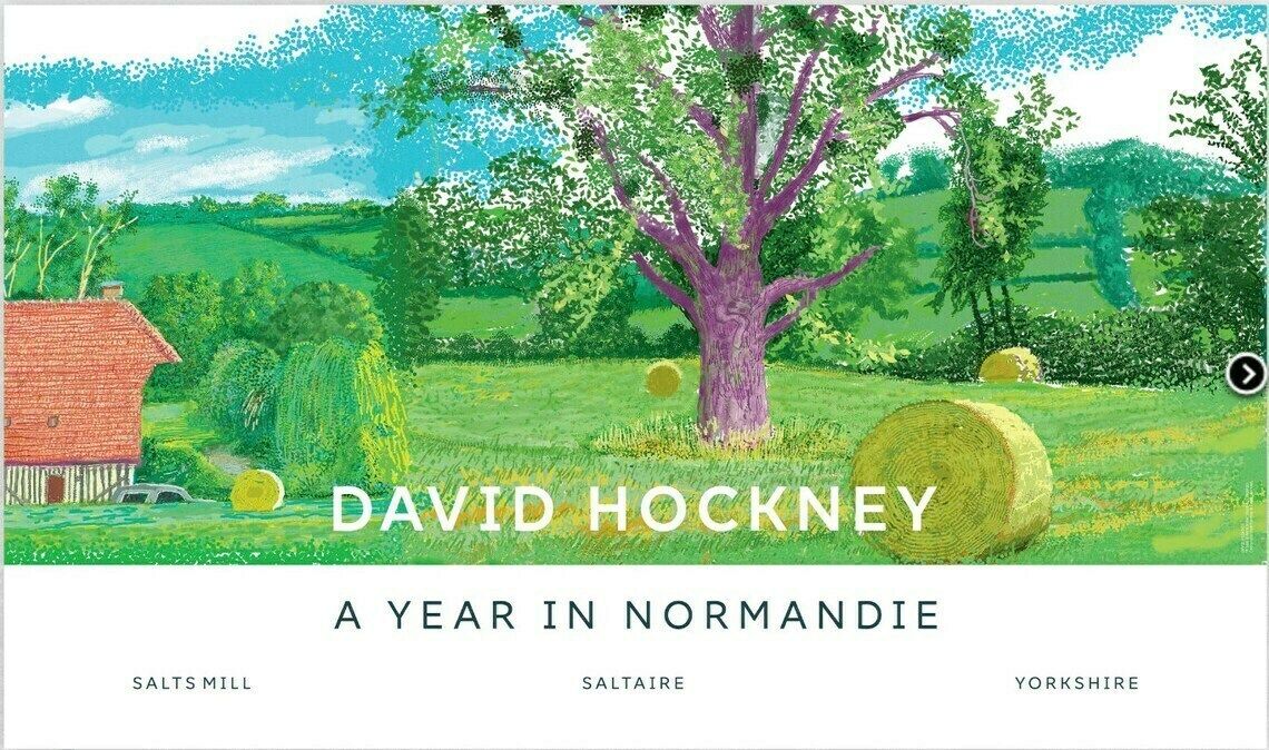 Original David Hockney Exhibition Poster   Purple Tree   A Year In Normandie   Authentic Official Museum Print