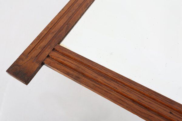Art Deco Mirror In Wood With Facet Cut Mirror, 1930s photo vintage
