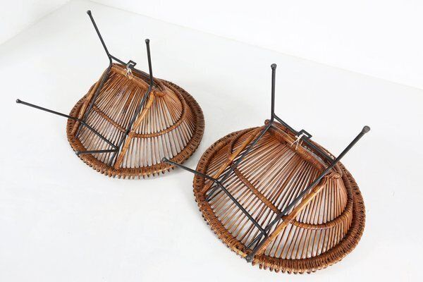 photo vinterior Rattan Lounge Armchairs By Janine Abraham & Dirk Jan Rol, 1960s, Set Of 2
