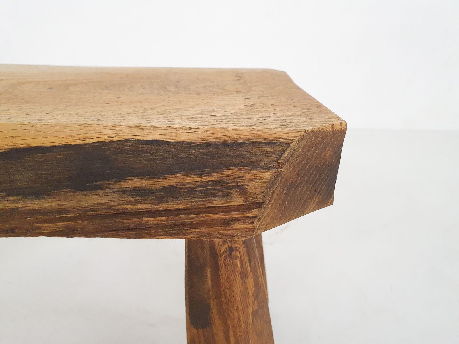 Solid Oak Side Table, The Netherlands 1970's photo buy