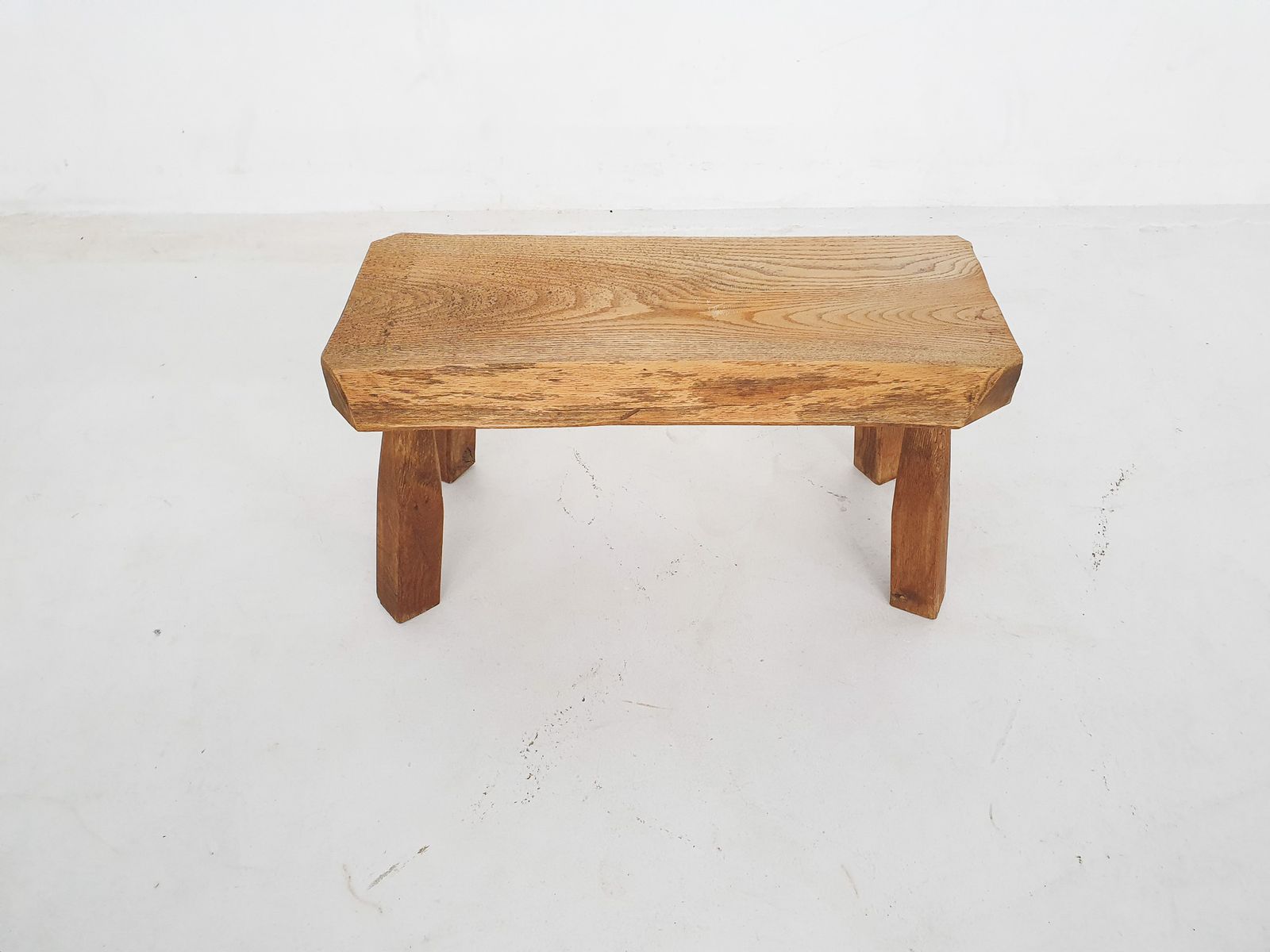 photo furniture Solid Oak Side Table, The Netherlands 1970's
