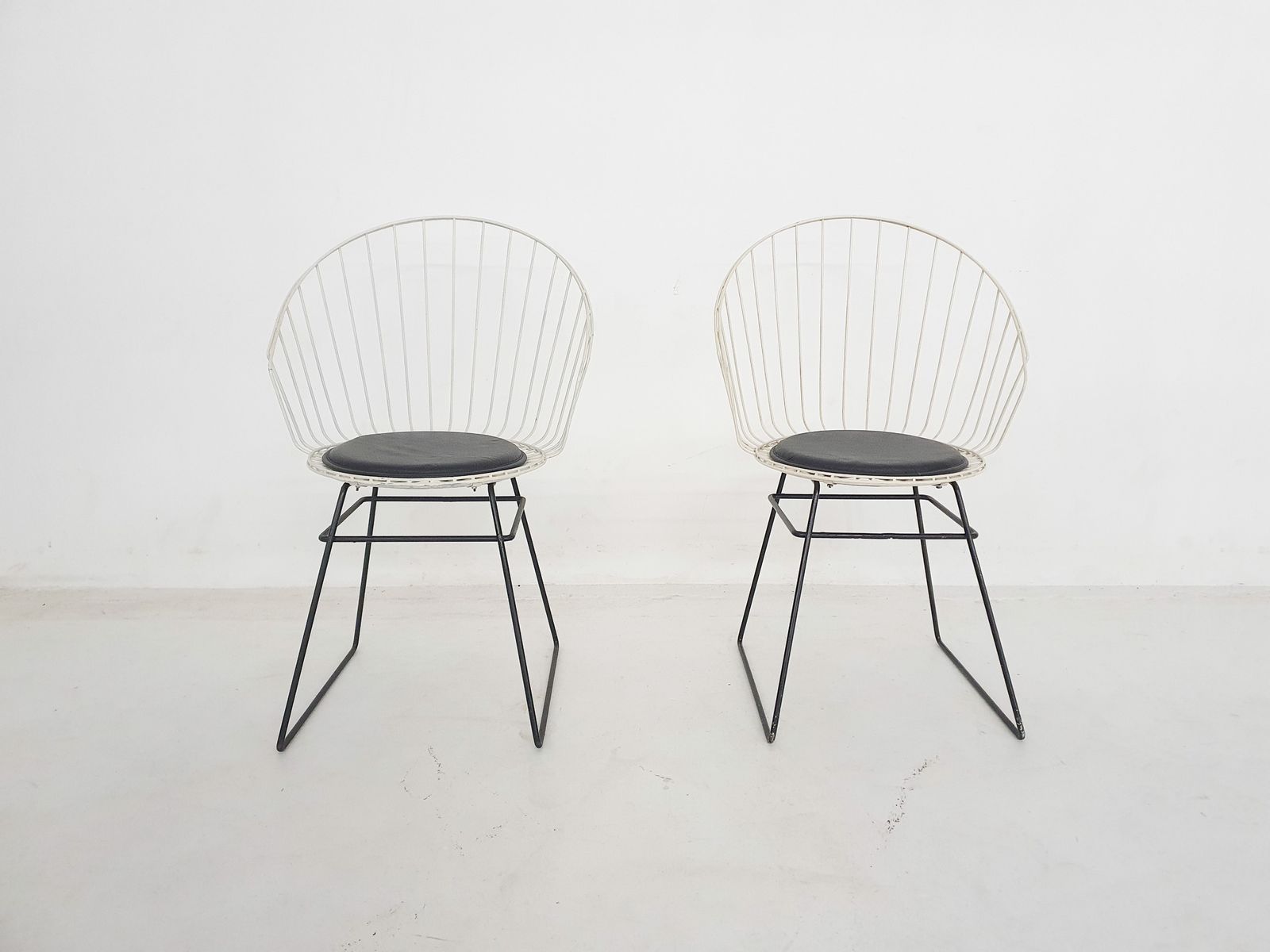 D. Dekker For Tomado Wire Chairs, The Netherlands 1950's