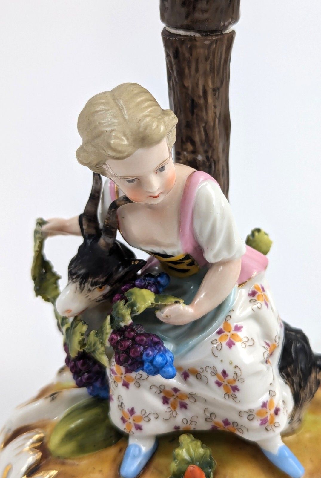 photo furniture Sitzendorf Porcelain Figural Candlesticks, 1884