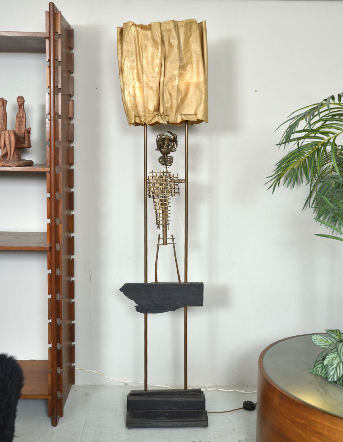Rare 1960s Abstract Standard Lamp Sculpture By David Graves Figurative Handcrafted Midcentury photo for sale