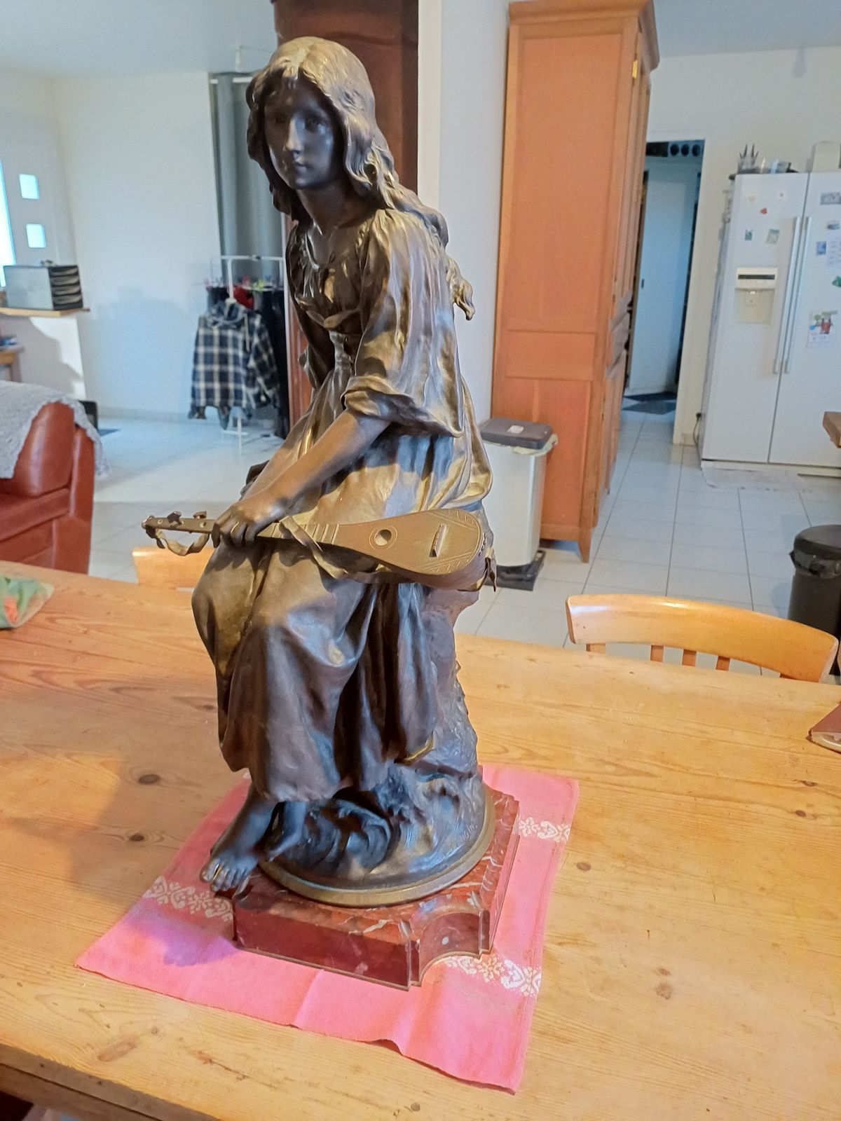 Bronze Paul Eugéne Mengin Fondeur Susse "Mandolin Player" photo 3382.0