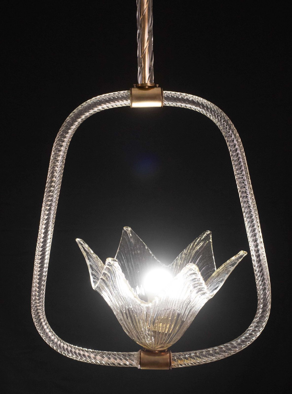 Elegant Art Decò Barovier And Toso Chandelier, 1940s photo 1293.0