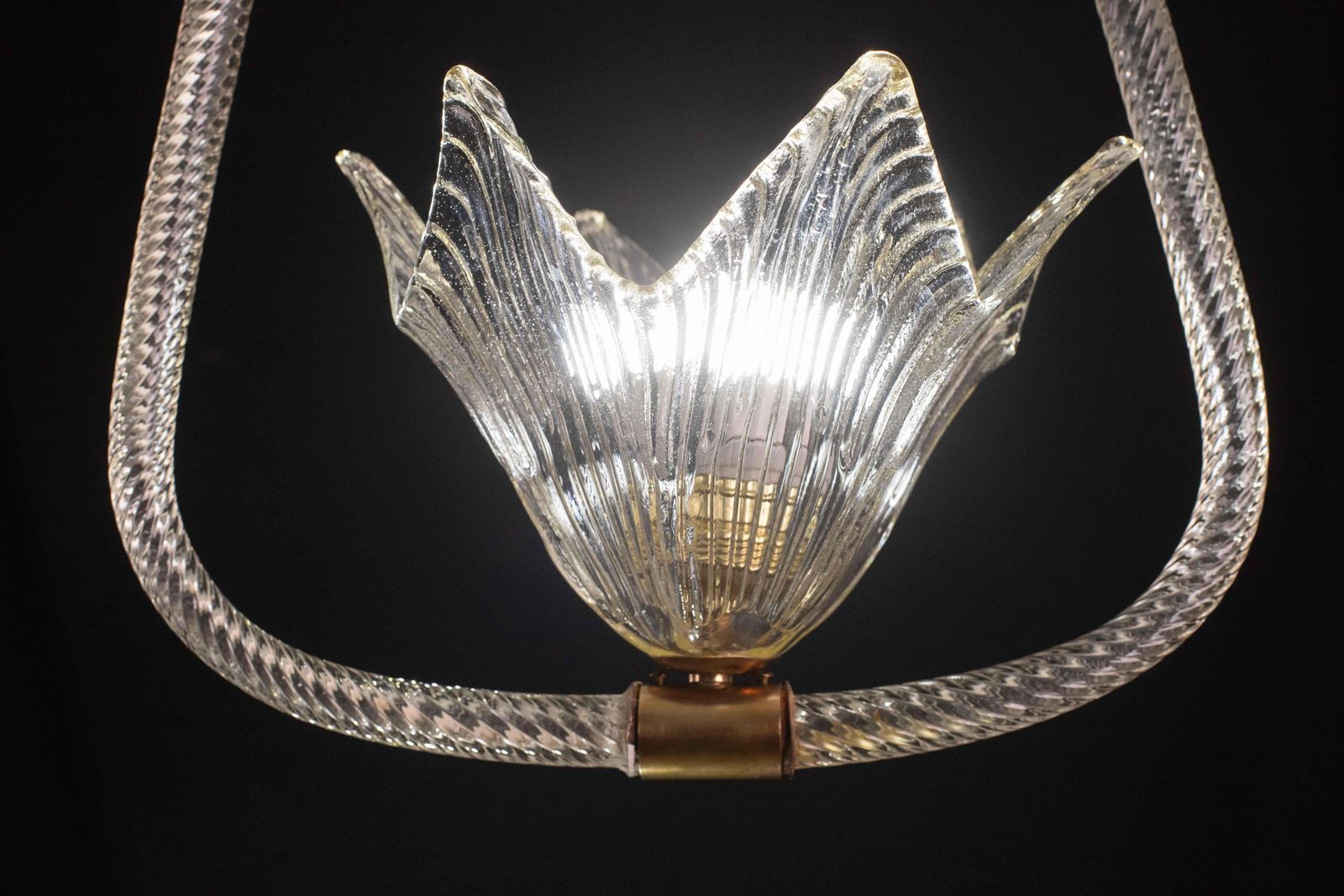 Elegant Art Decò Barovier And Toso Chandelier, 1940s photo buy