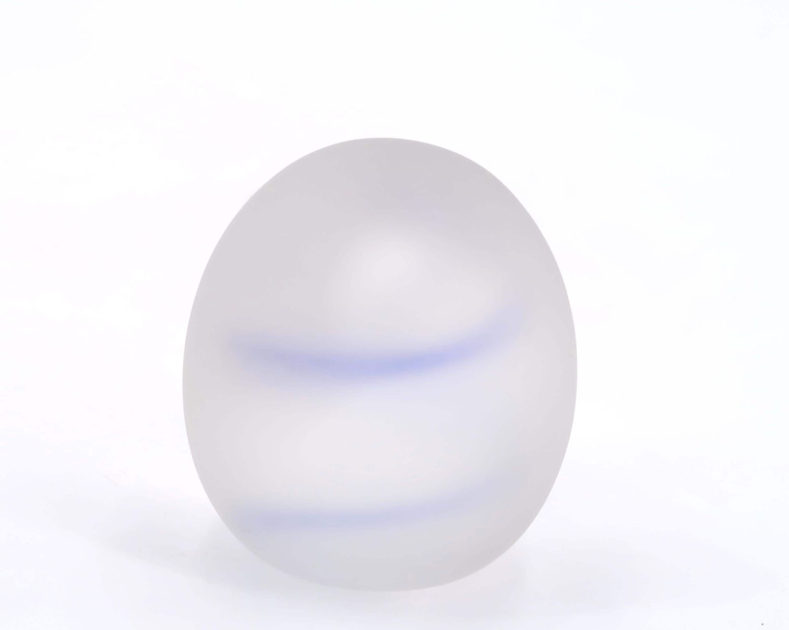Glass Paperweight With Blue Spiral By Studio Ahus Sweden, 1996 / 1990s, Scandinavian, Art Sculpture photo 168.0