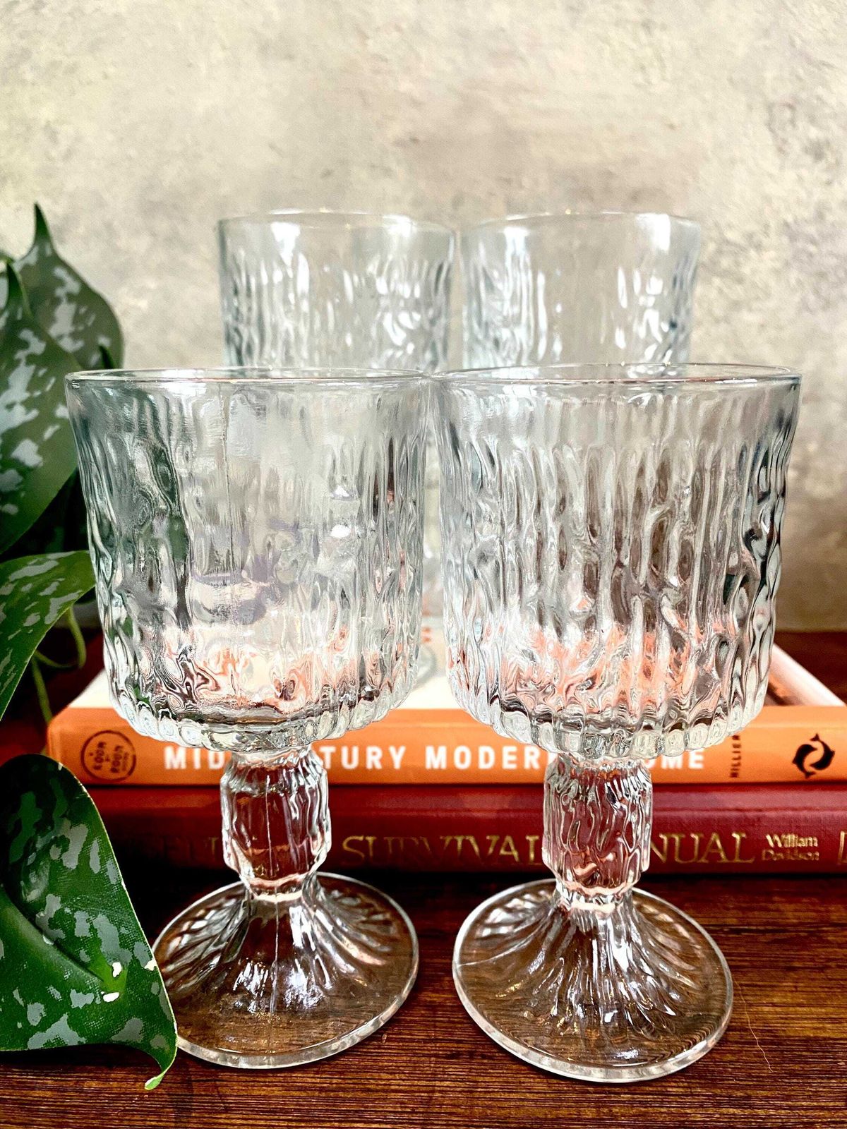 Vintage Retro Mcm Sherry Glasses, Set Of 5 , Bark Glass, Siesta By Ravenhead Housewarming Gift, New Home Gift photo furniture