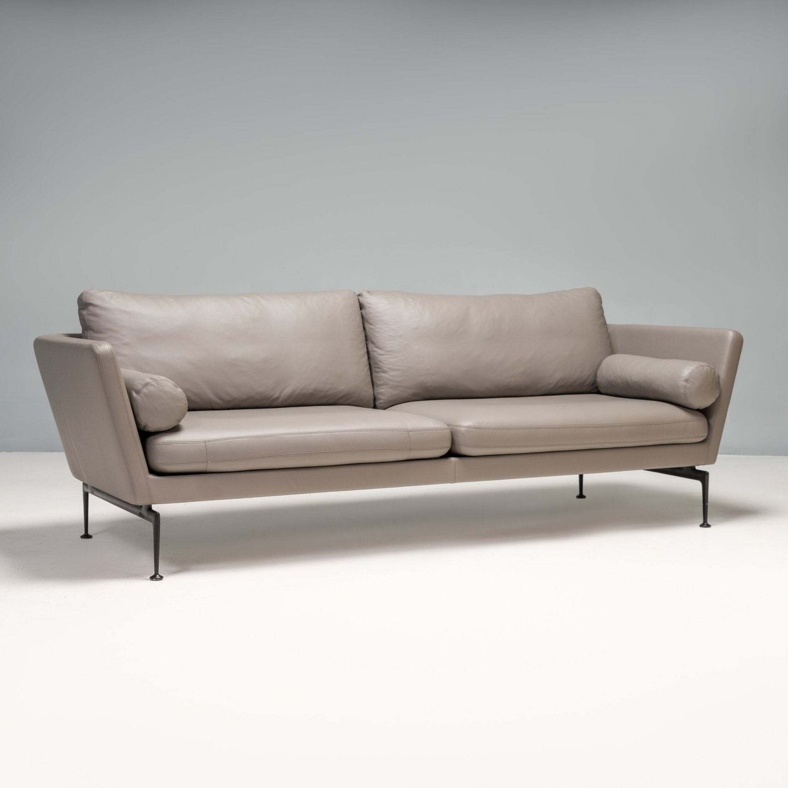 Vitra By Antonio Citterio Grey Leather Suita Three Seat Sofa, 2021 photo for sale