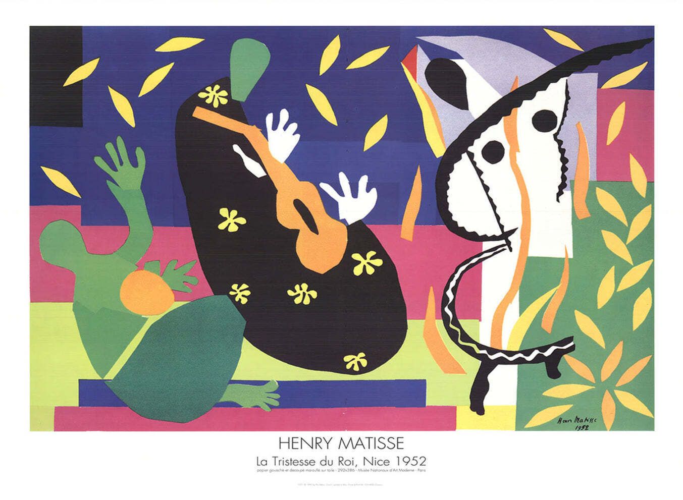 Henri Matisse   La Tristesse Du Roi   Nice Original Vintage Poster