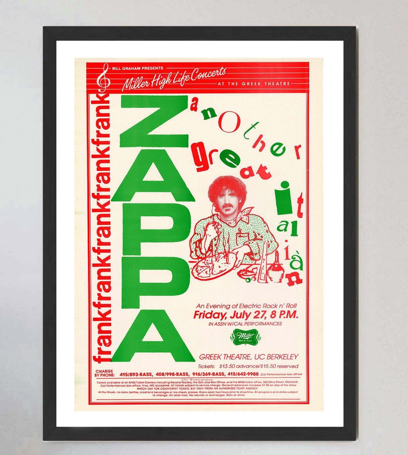 Frank Zappa   The Greek Theatre  Original Vintage Poster photo furniture