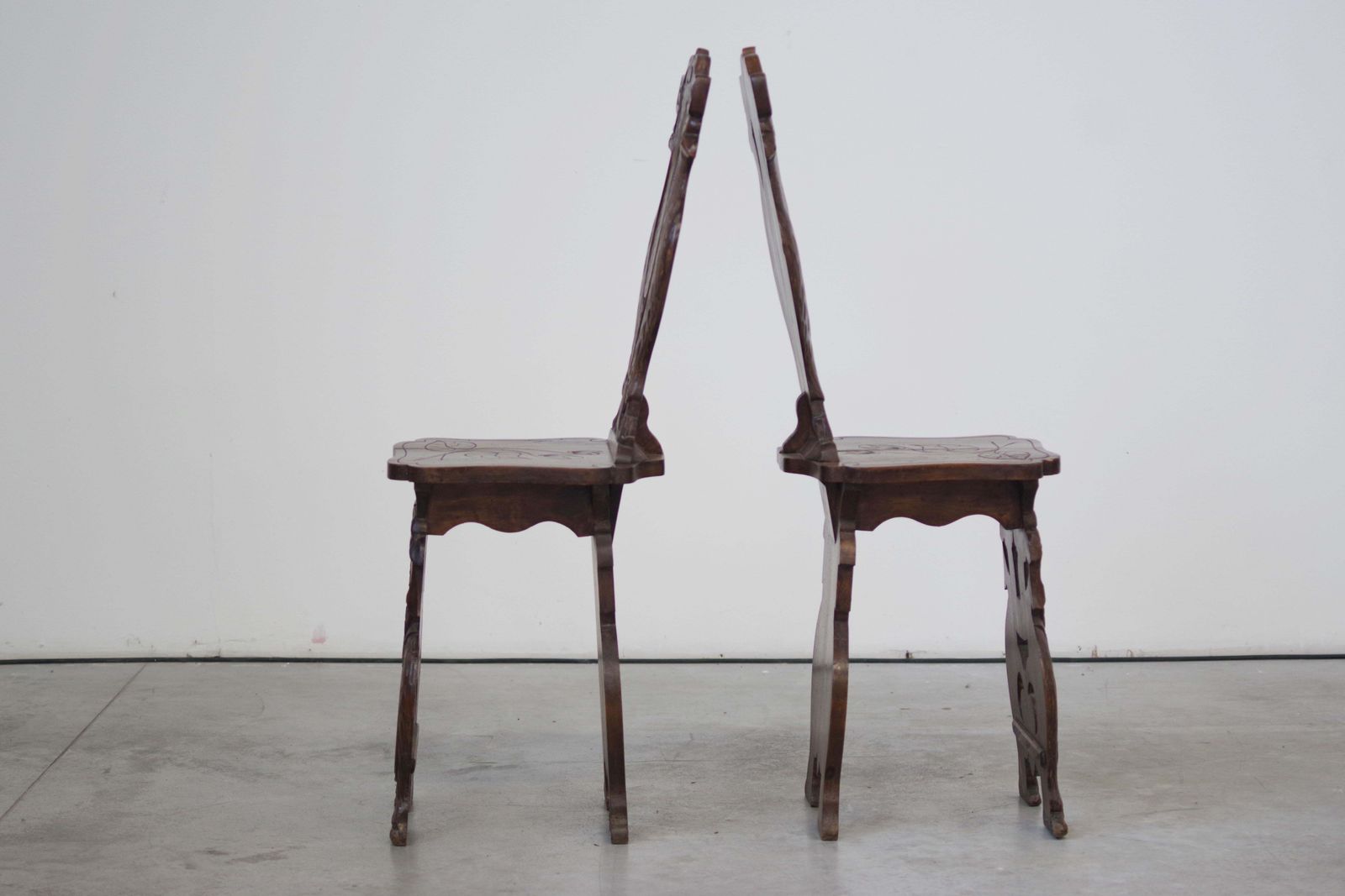 Pair Of Hand Carved Late 19th Century Chairs – Ornate Antique Craftsmanship photo for sale