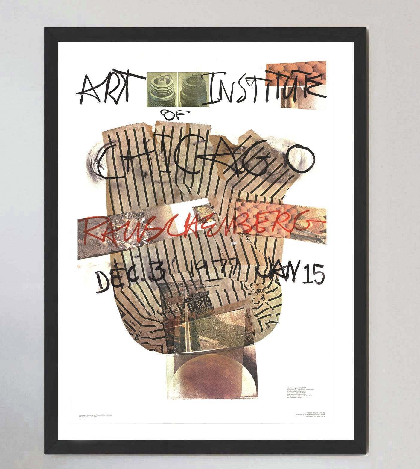 Robert Rauschenberg   Art Institute Of Chicago  , Original Vintage Poster photo furniture