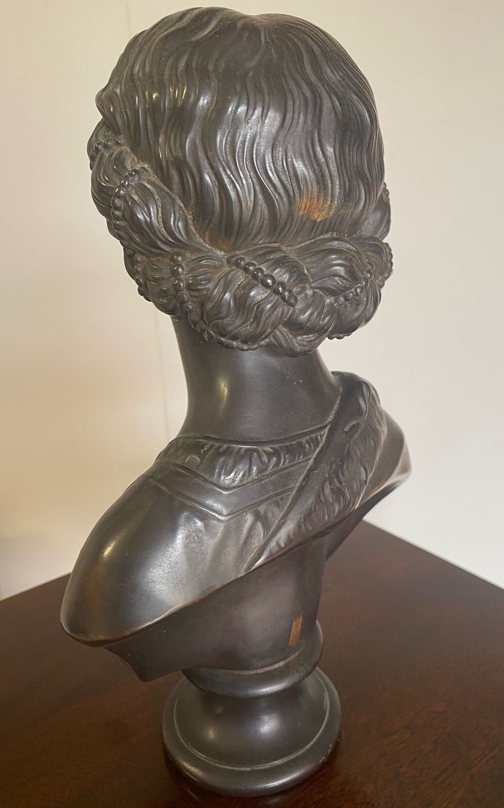 Patinated Copper Bust Of Princess Alexandra Of Denmark photo vinterior
