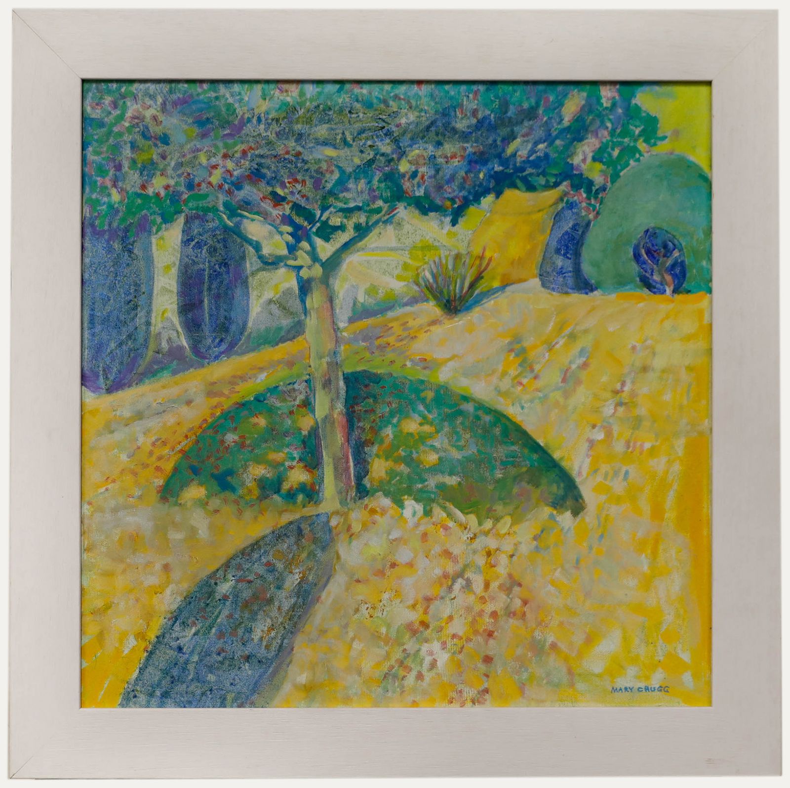 Mary Chugg (1935 2024) Framed Contemporary Oil, My Garden: Shadow II