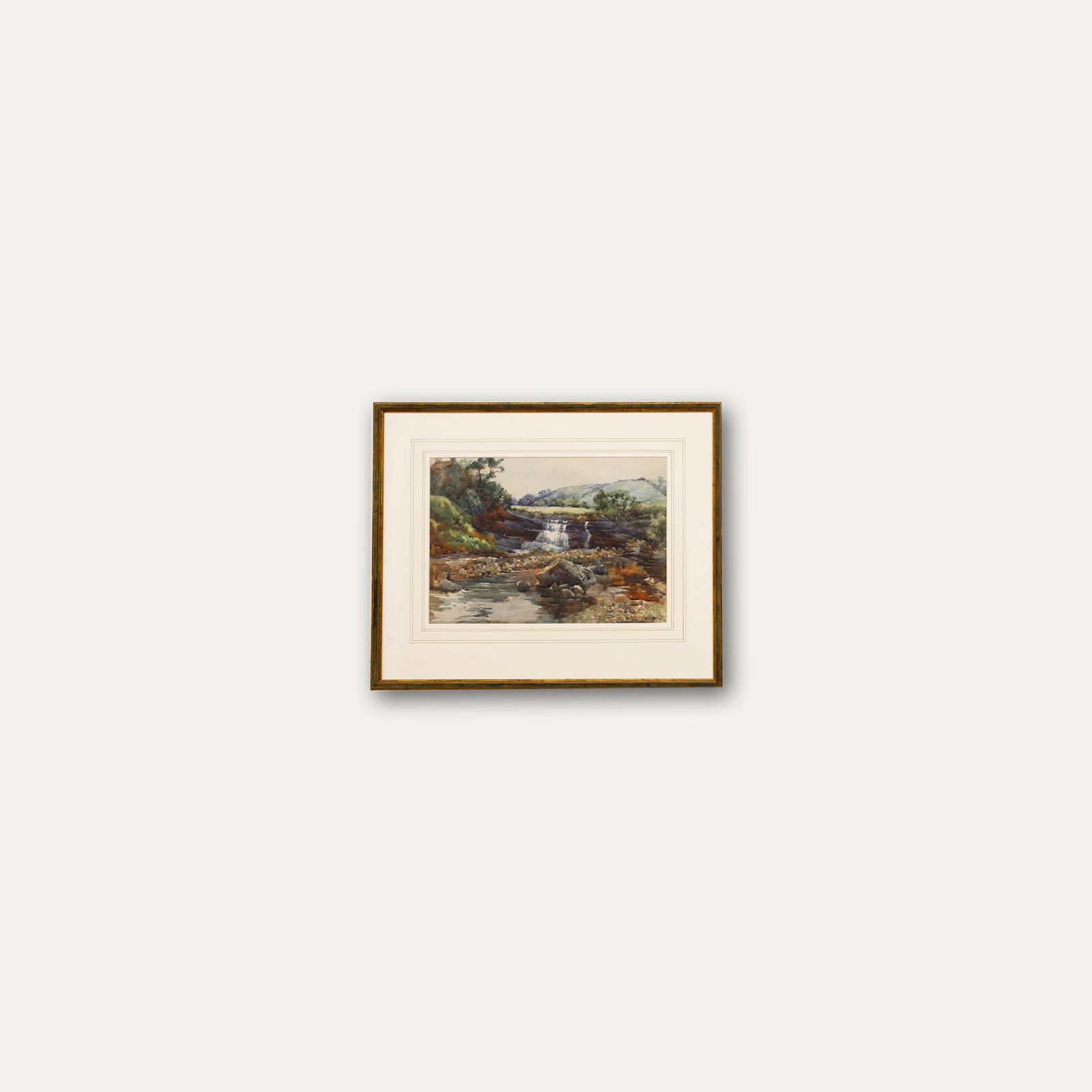 Emiline Stokes (1884 1969) Early 20th Century Watercolour, By The Waterfall photo buy