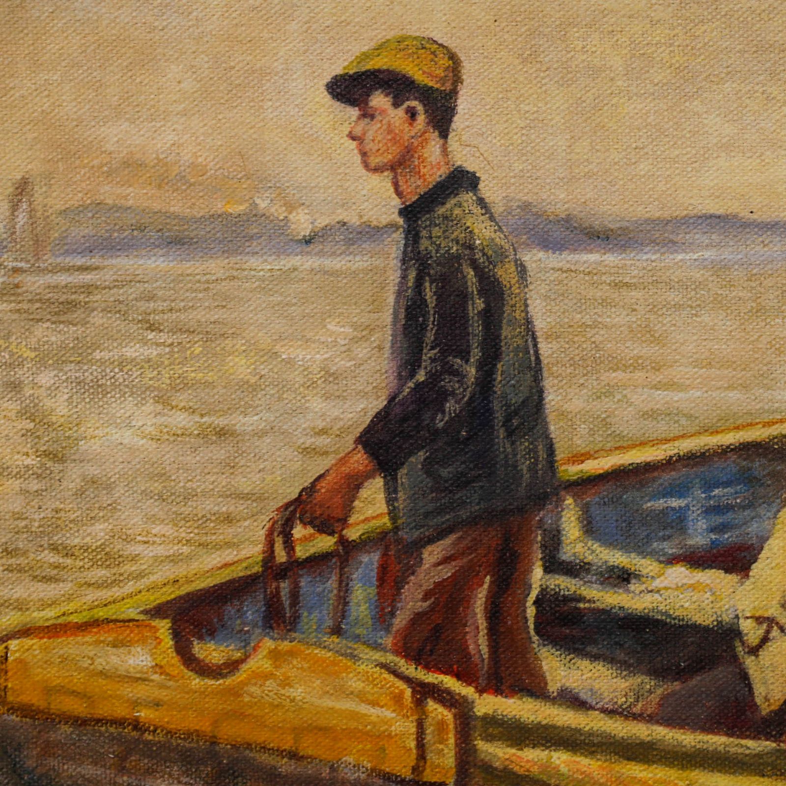After Harold Harvey Framed 20th Century Oil, In The Whiting Ground photo Art