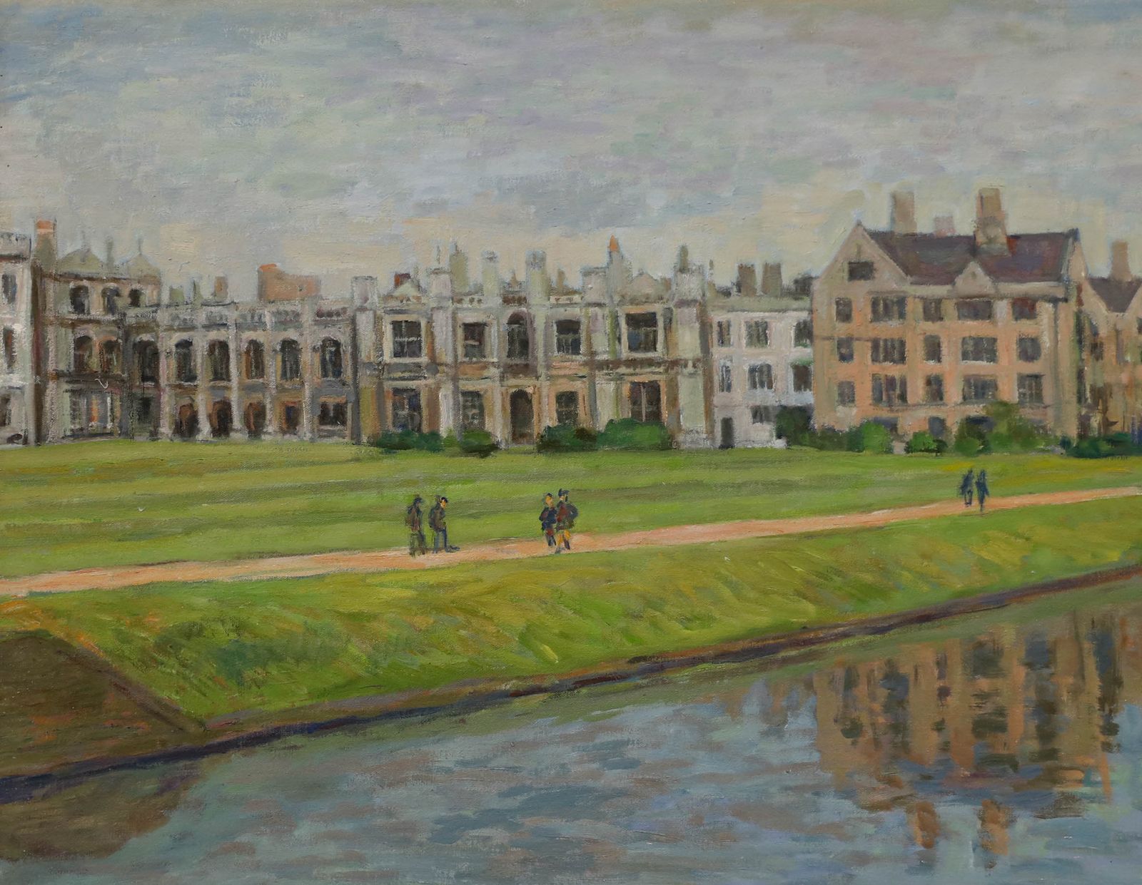 Simon Goldberg (1916 2002) 20th Century Oil, St John's College, Cambridge photo furniture