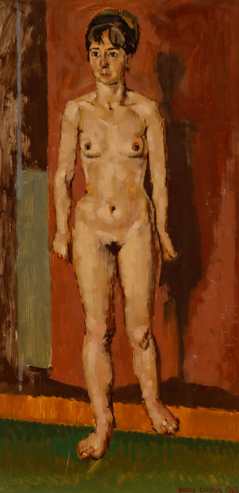 Brian Chugg (1926 2003) Mid 20th Century Oil, First Nude photo furniture