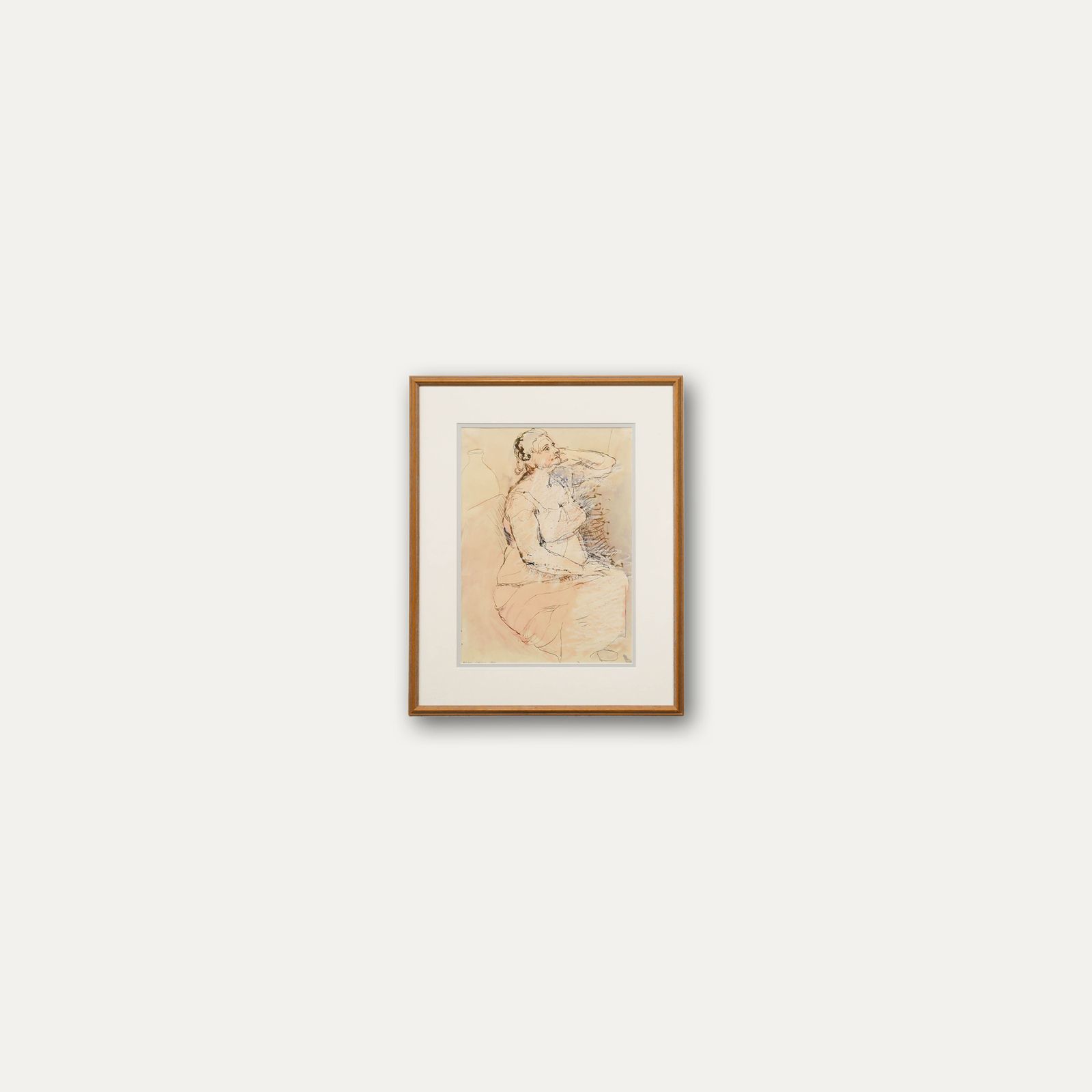 Brian Chugg (1926 2003) Framed Mid 20th Century Pen And Ink Drawing, My Mother photo buy