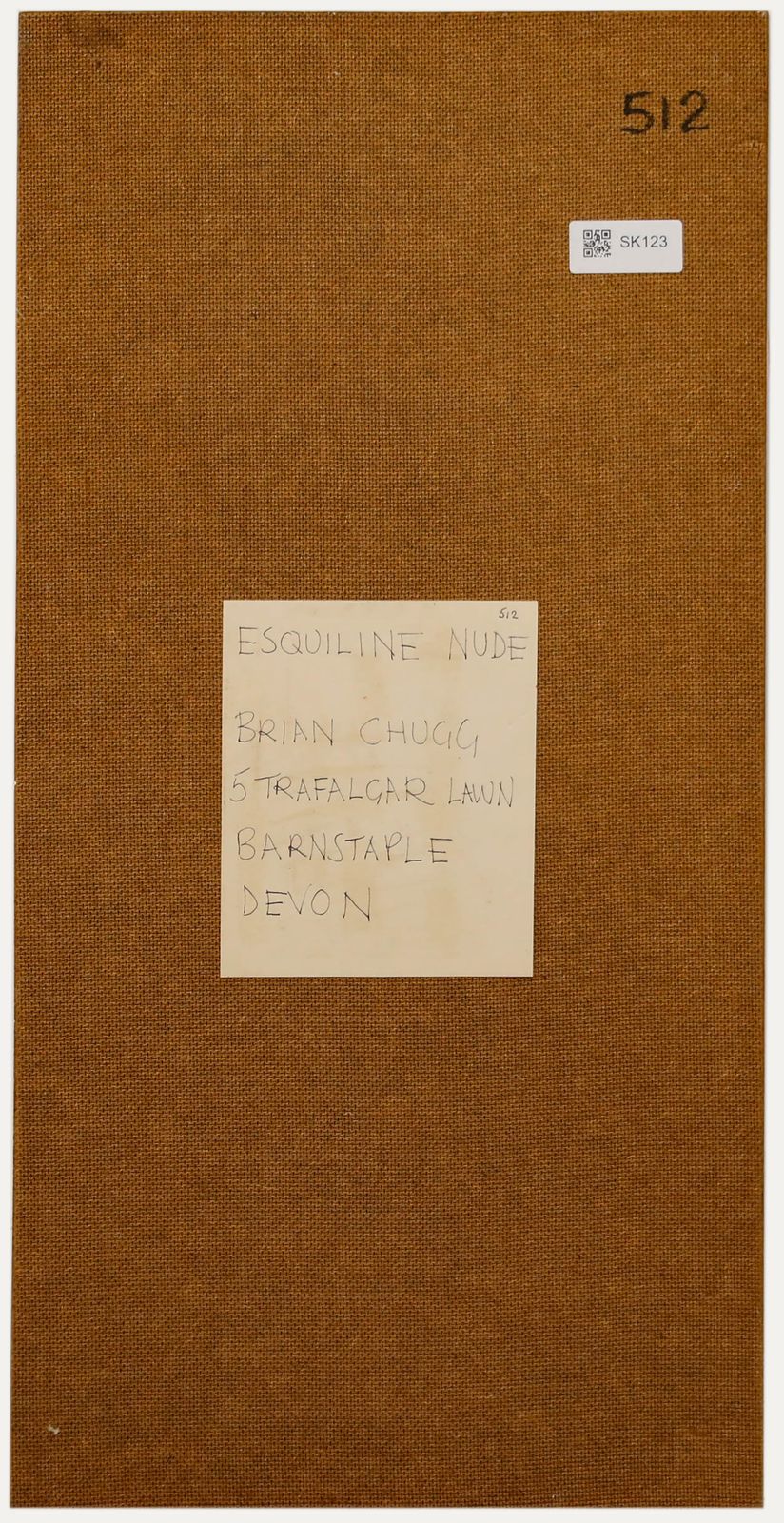 Brian Chugg (1926 2003) Mid 20th Century Oil, Esquiline Nude photo for sale