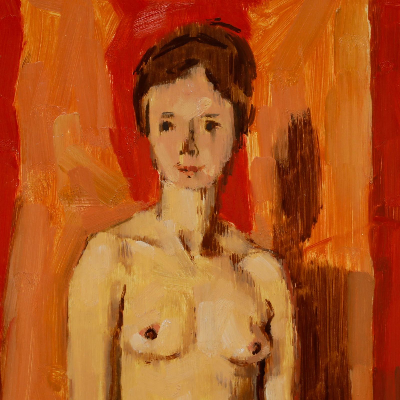 Brian Chugg (1926 2003) Mid 20th Century Oil, Esquiline Nude photo Art