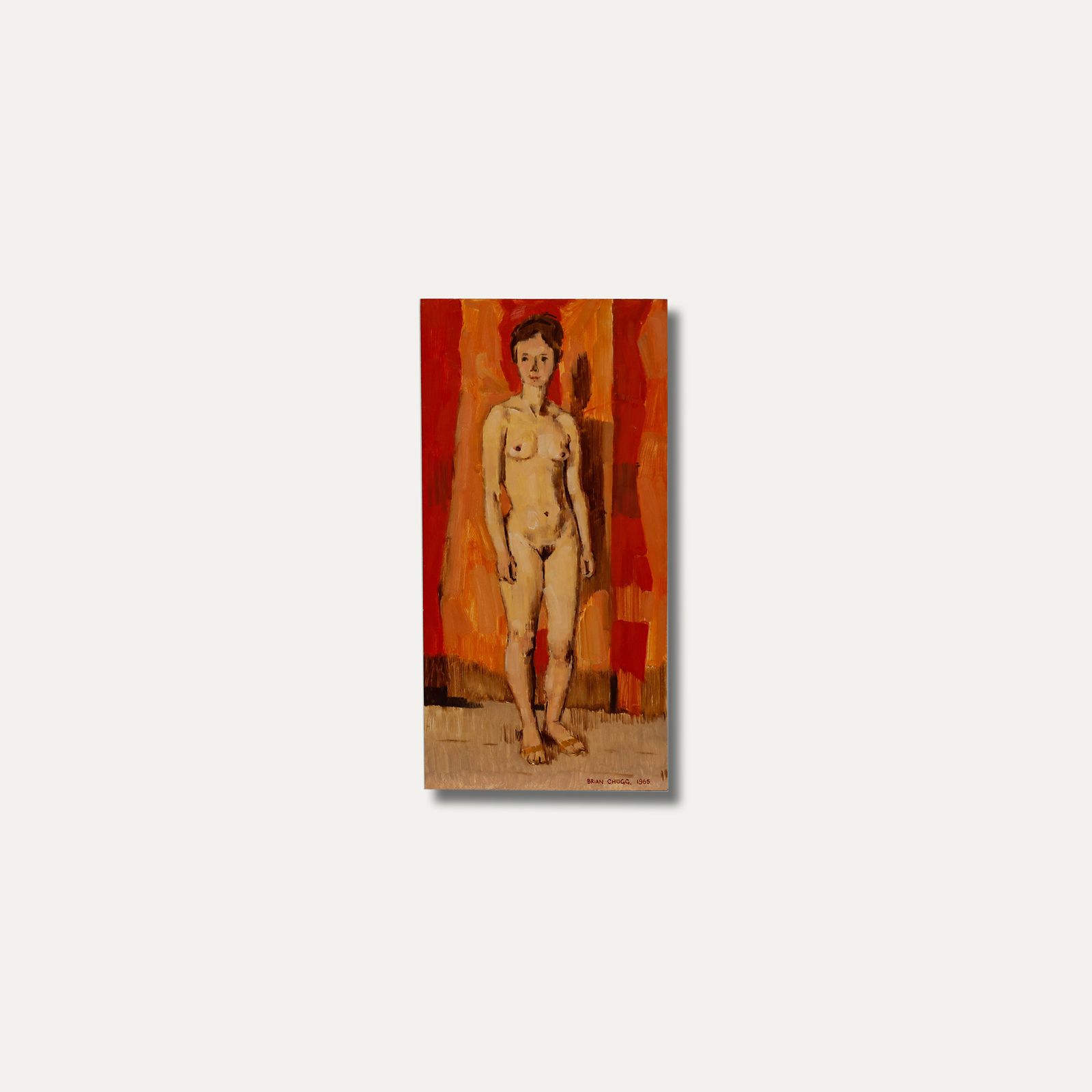 Brian Chugg (1926 2003) Mid 20th Century Oil, Esquiline Nude photo vinterior