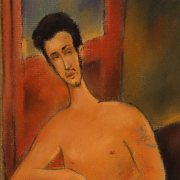 Urbanovicz 20th Century Pastel, Male Nude photo Art