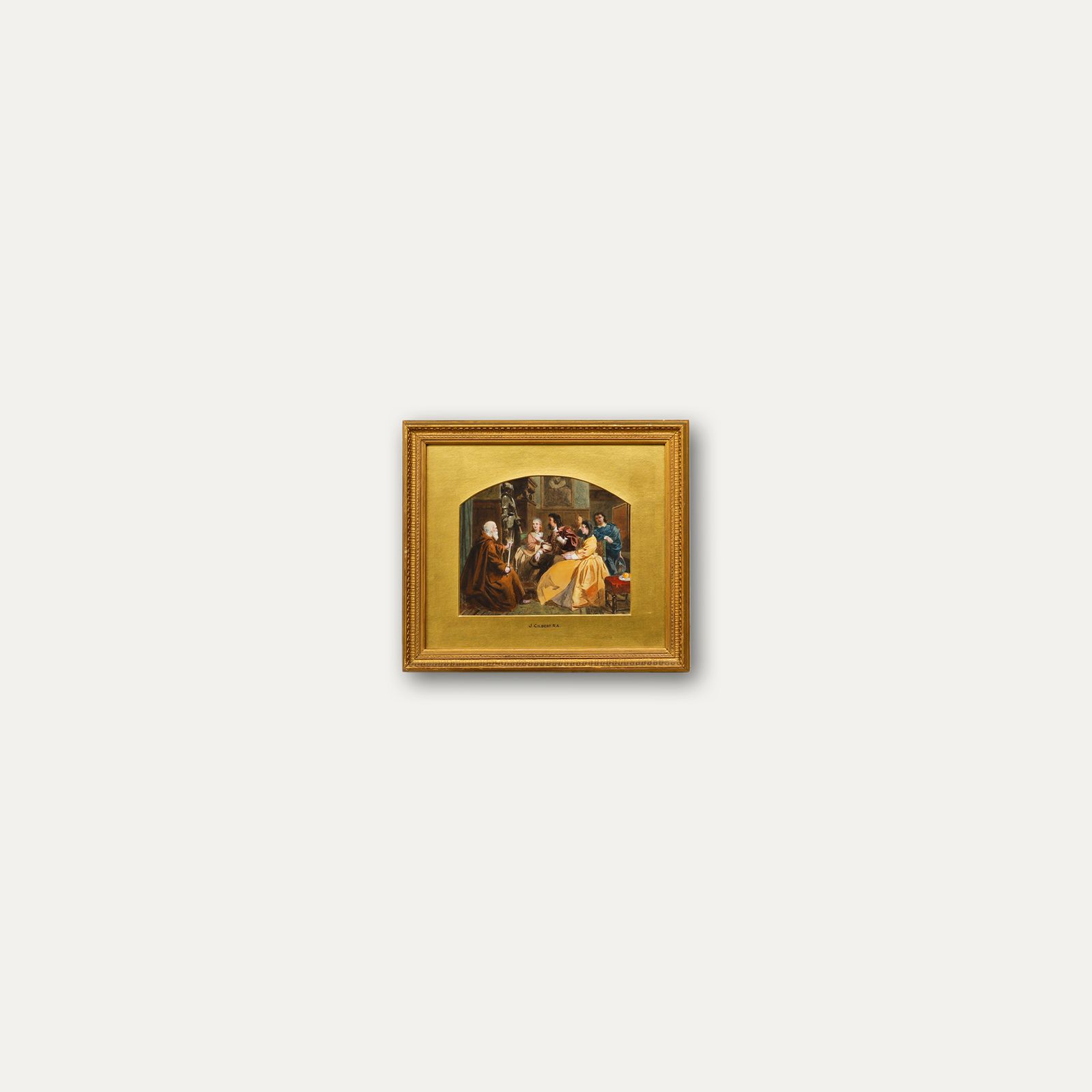John Gilbert (1817 1897) 19th Century Watercolour, Master And His Disciples photo buy