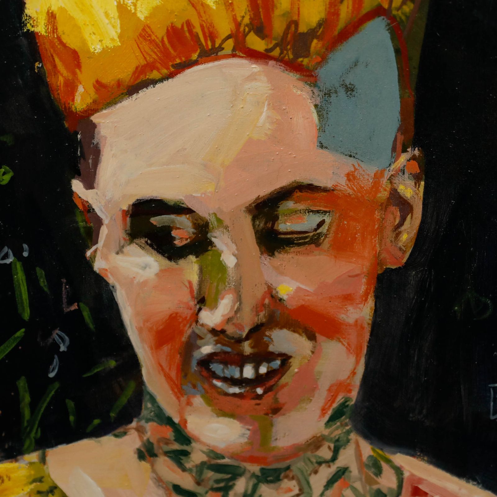 Richard J.S. Young Contemporary Oil, The Girl With The Red Hair photo Art