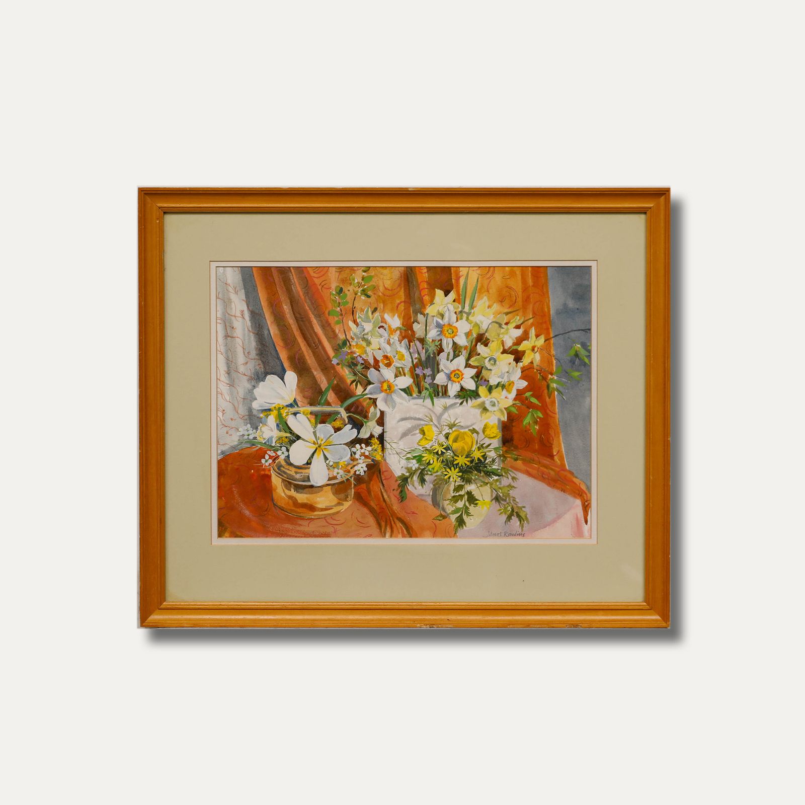 Janet Rawlins  20th Century Watercolour, Flowers Of Spring photo buy