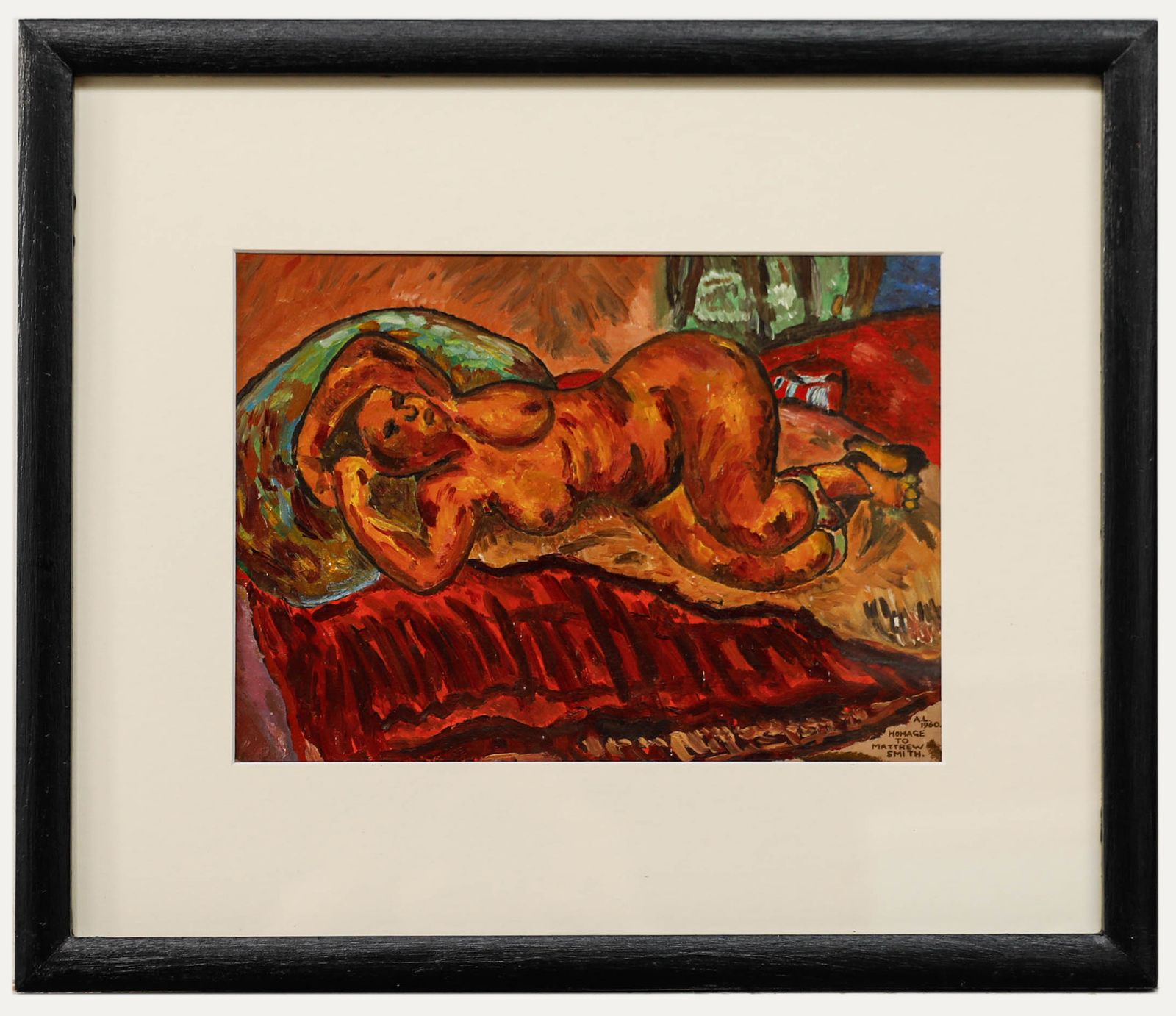 A. L.  Mid 20th Century Oil, Homage To Matthew Smith