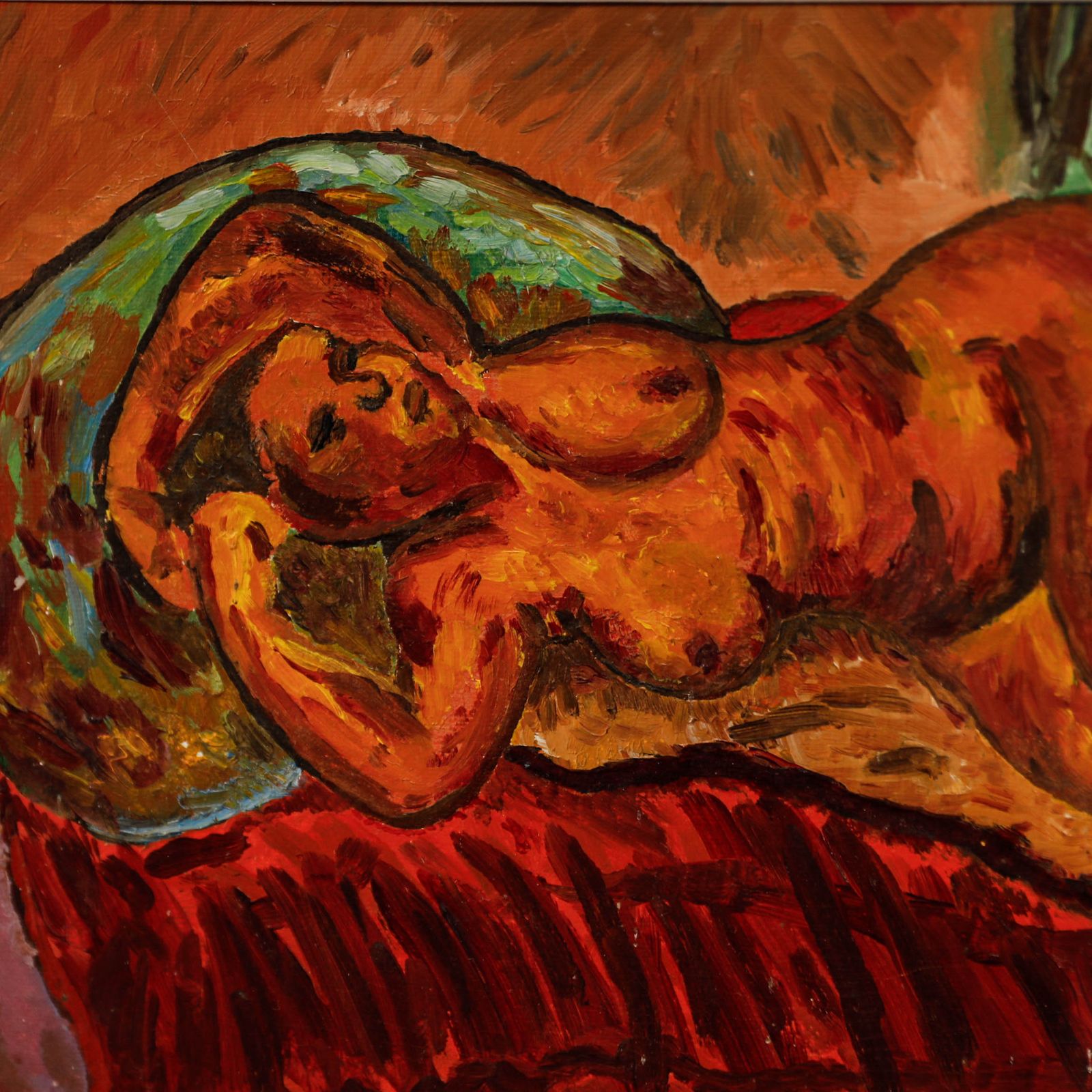 A. L.  Mid 20th Century Oil, Homage To Matthew Smith photo Art