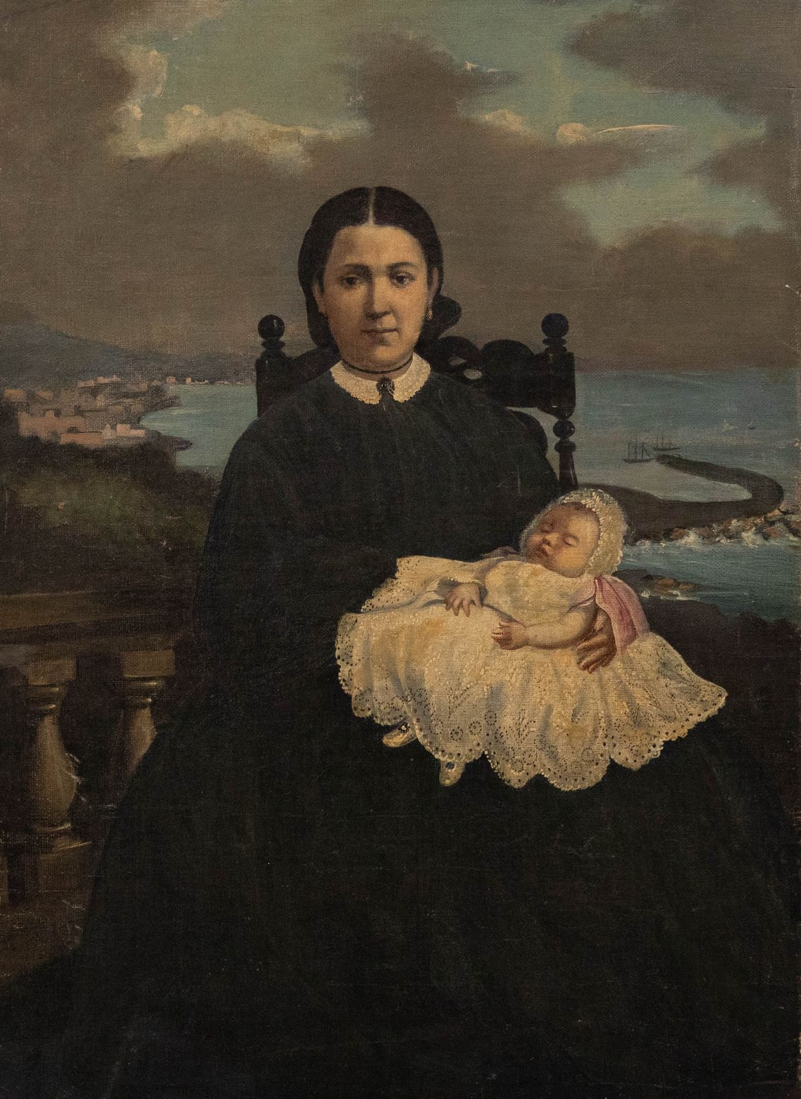 Attrib. Lucien Lévy Dhurme (1865 1953) Late 19th Century Oil, Christening photo furniture
