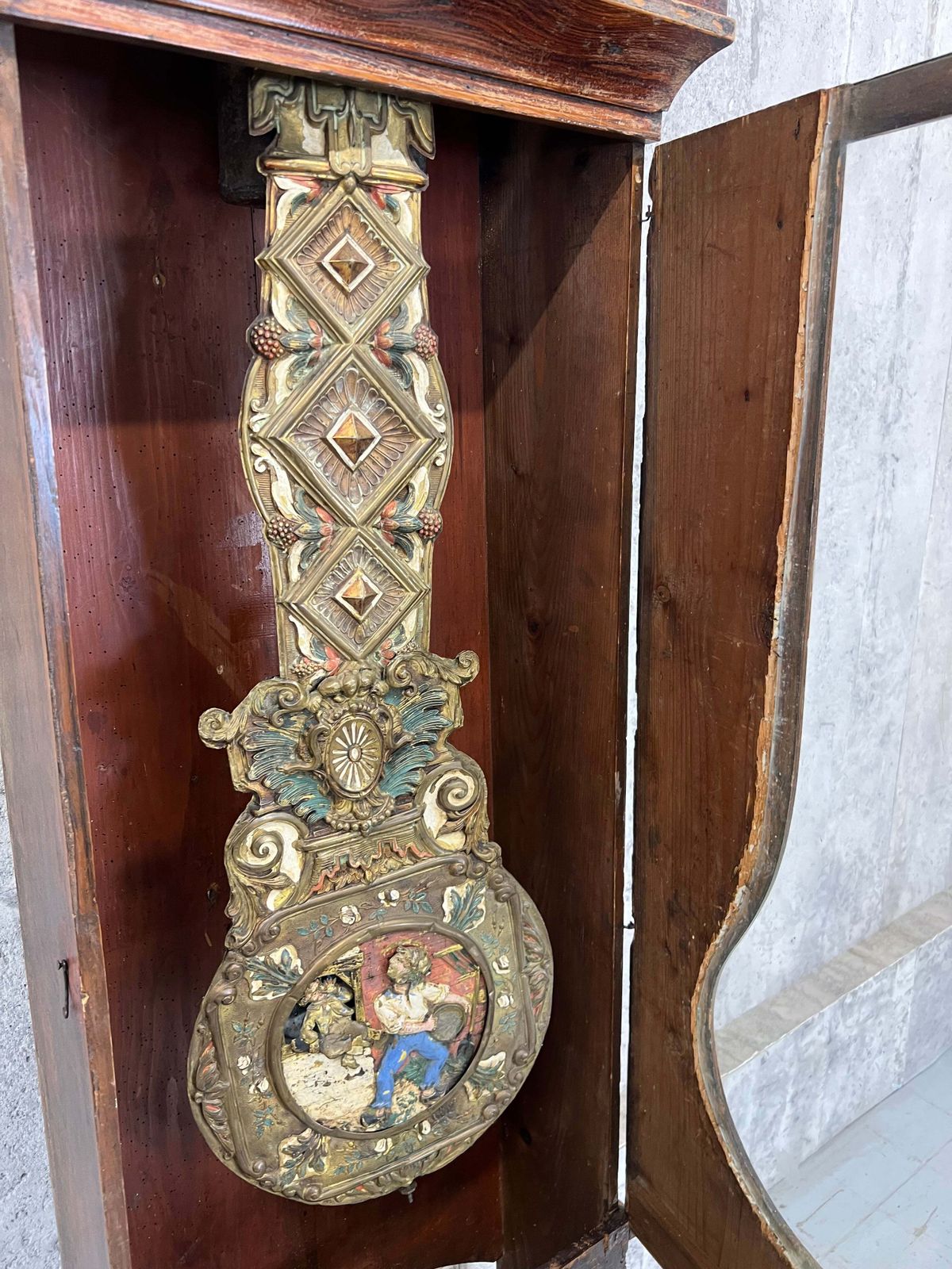 photo for sale Haute Savoie Hand Decorated Grandfather Clock