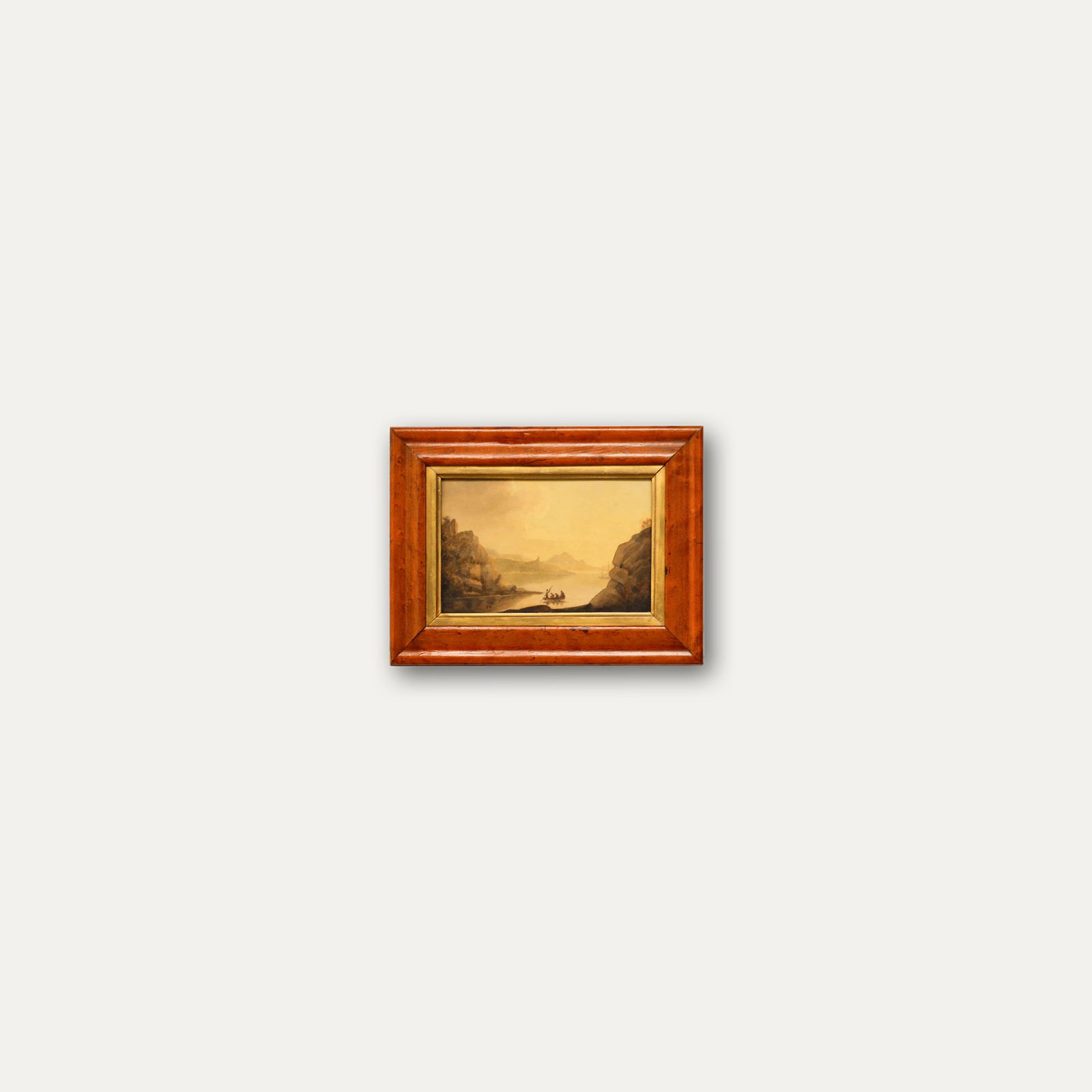 Early 19th Century Watercolour Dawn On The Lake photo vinterior