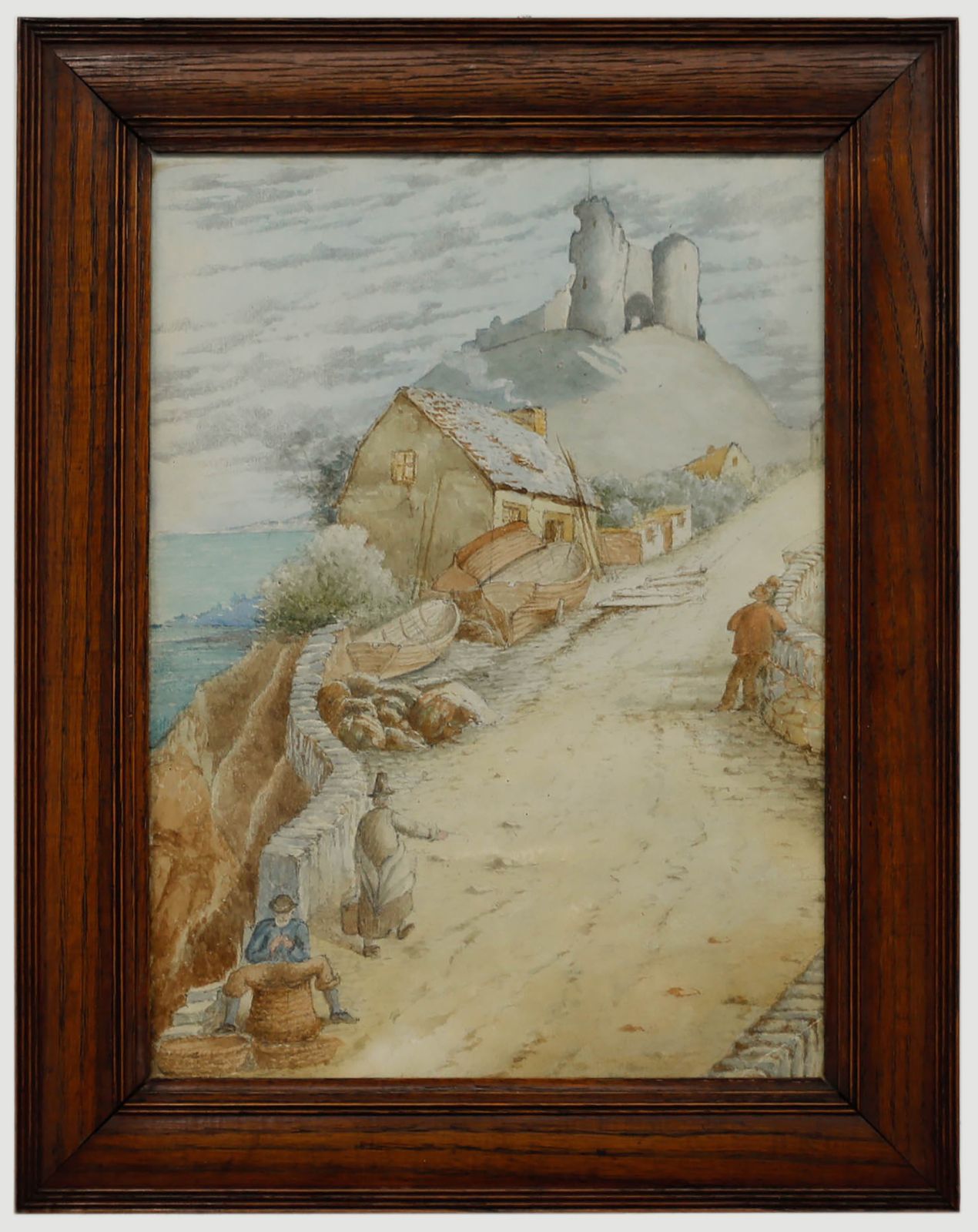Early 20th Century Watercolour Up To The Castle