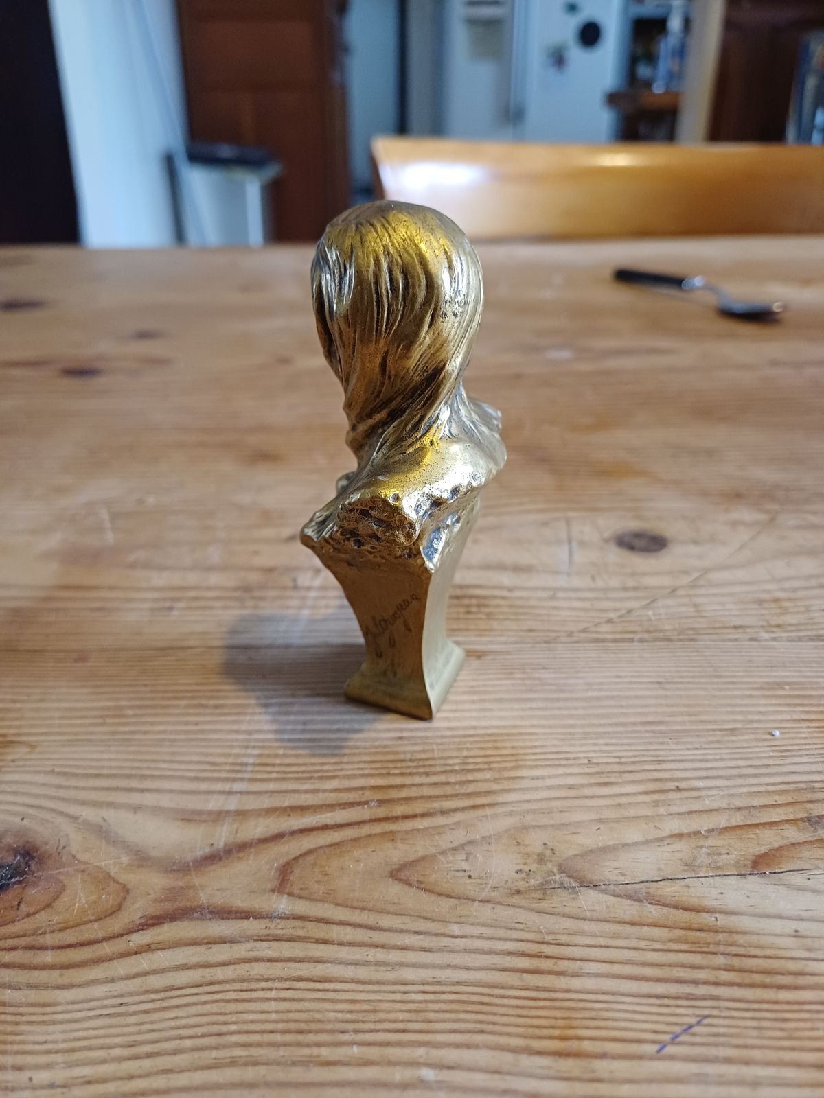 Jules Aimé Grosjean 1872 1906 Gilt Bronze 19th Bust Of Young Woman photo furniture