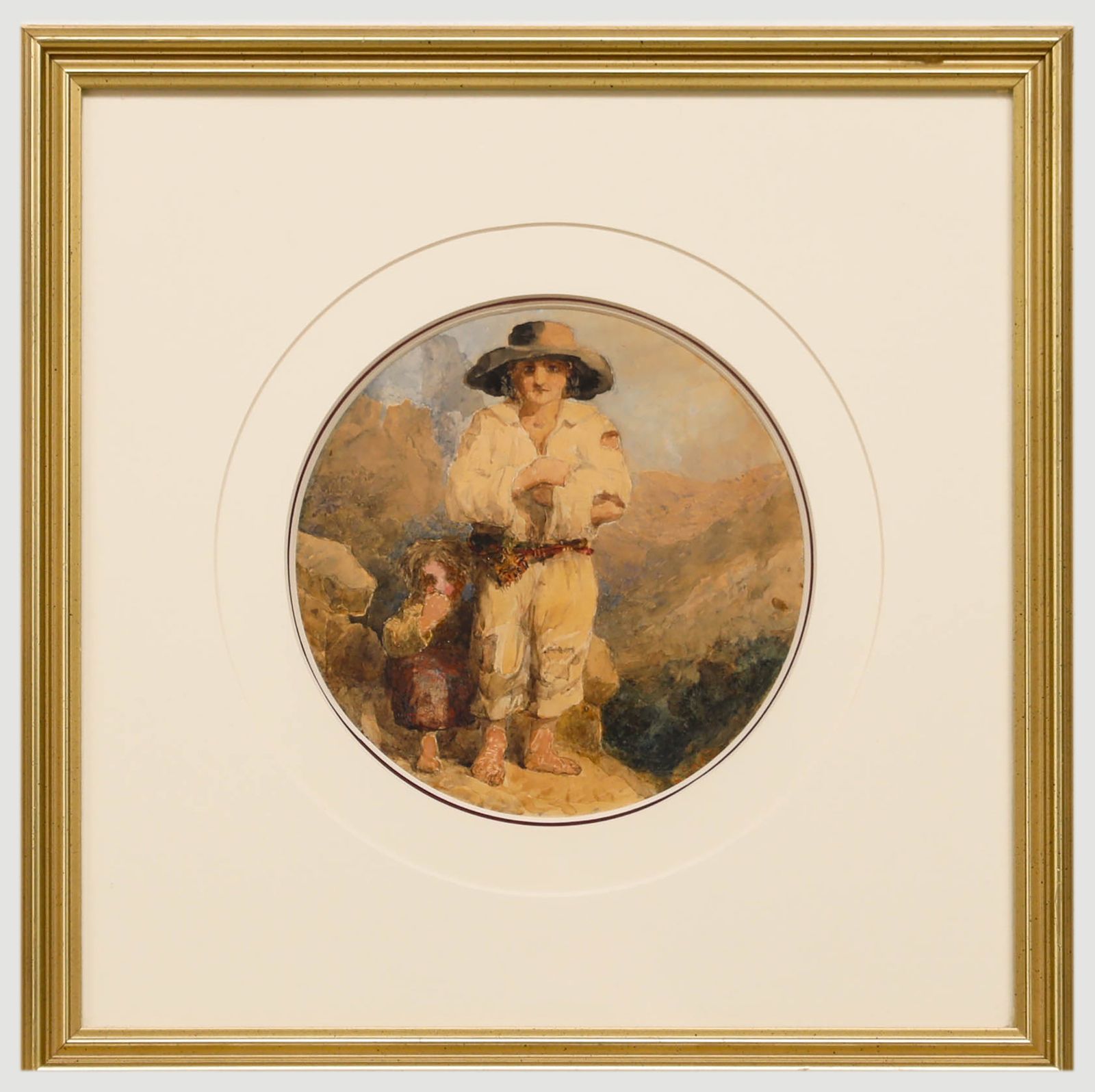 George Snell (1820 1893) 19th Century Watercolour, The Farmer & Son