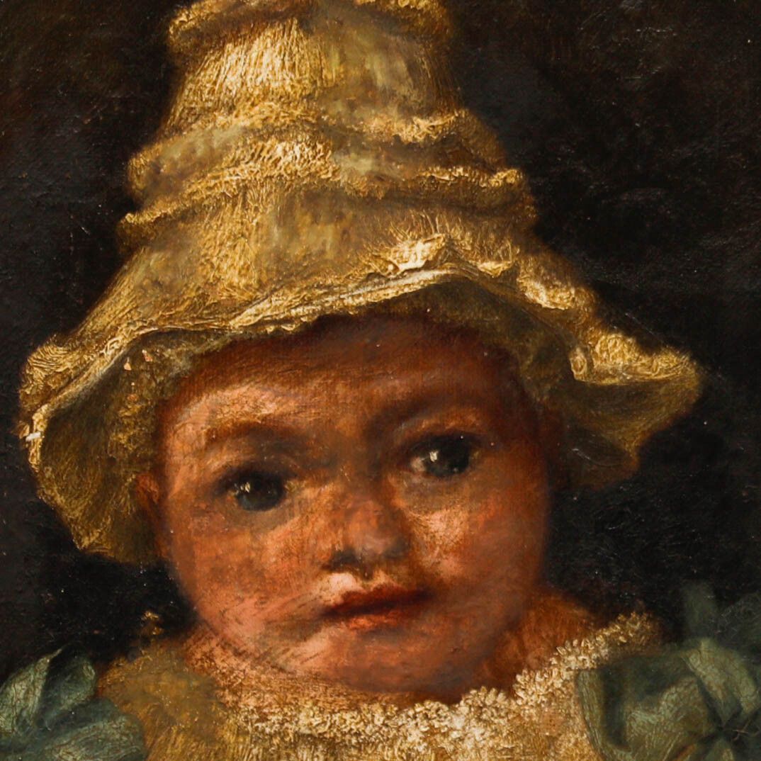 Early 19th Century Oil Portrait Of A Child photo Art
