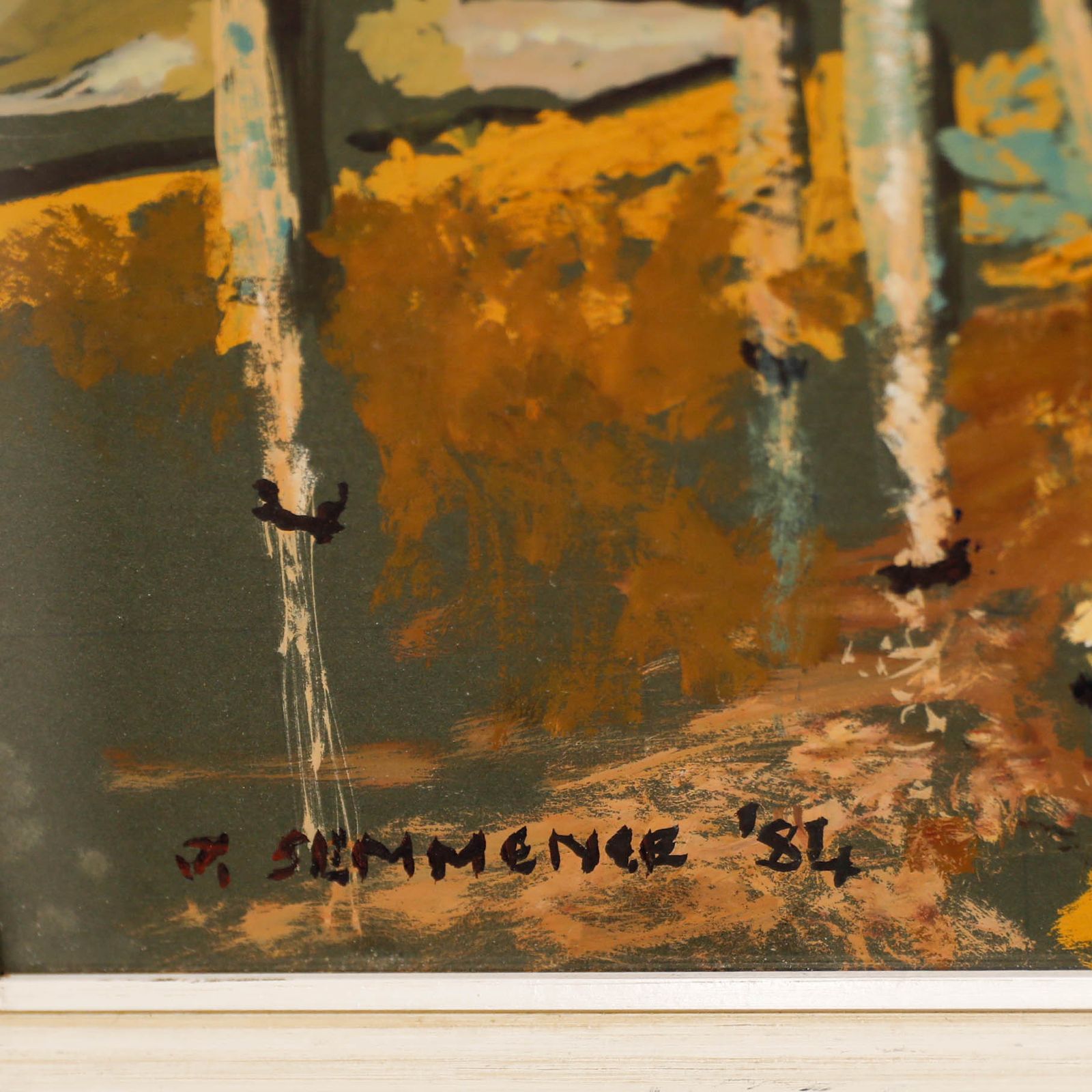 John Semmence (1930 1985) Framed 20th Century Gouache, Nude In An Alleyway photo vinterior