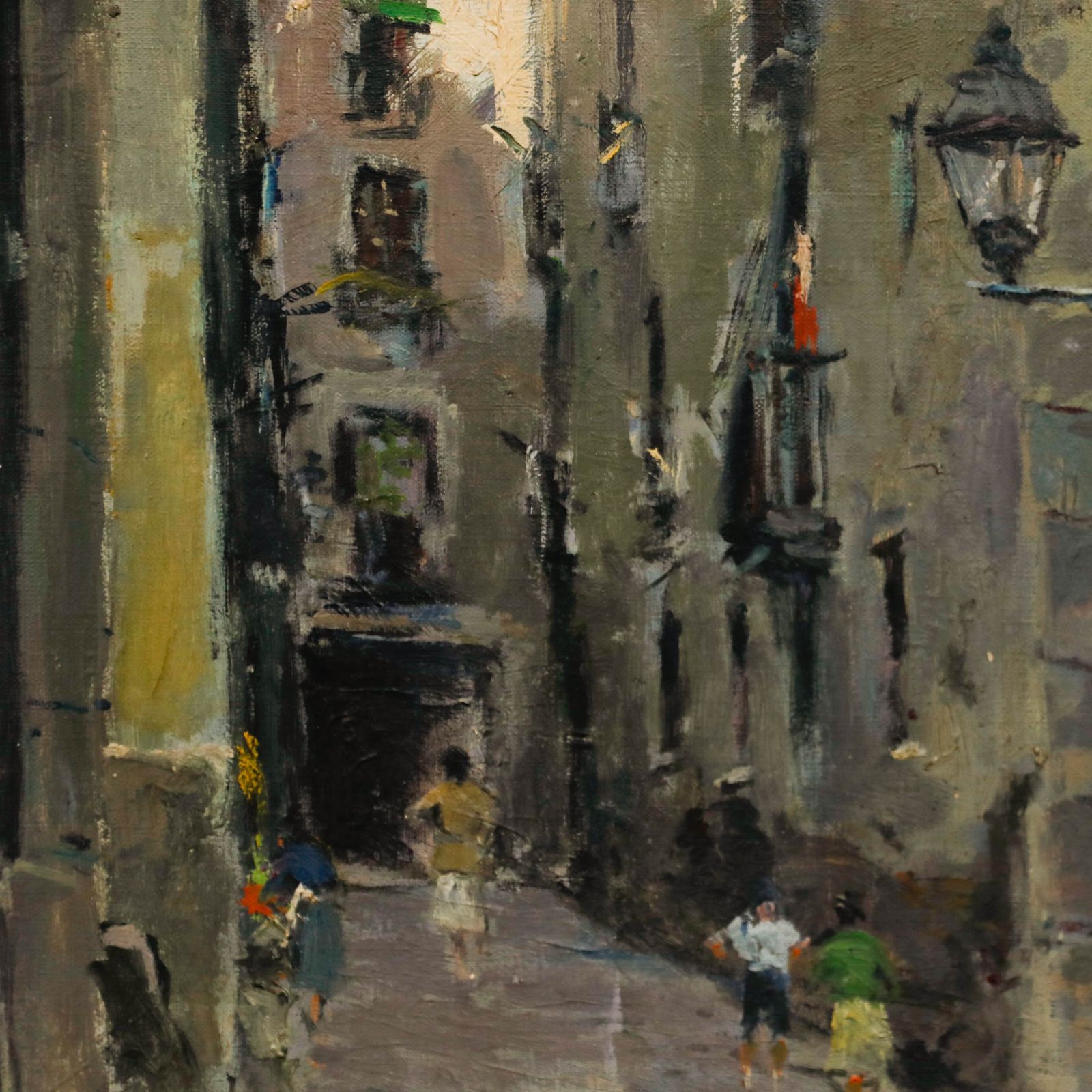 Joaquín Asensio Marine (1890 1961) Spanish School Oil, City Shade photo Art