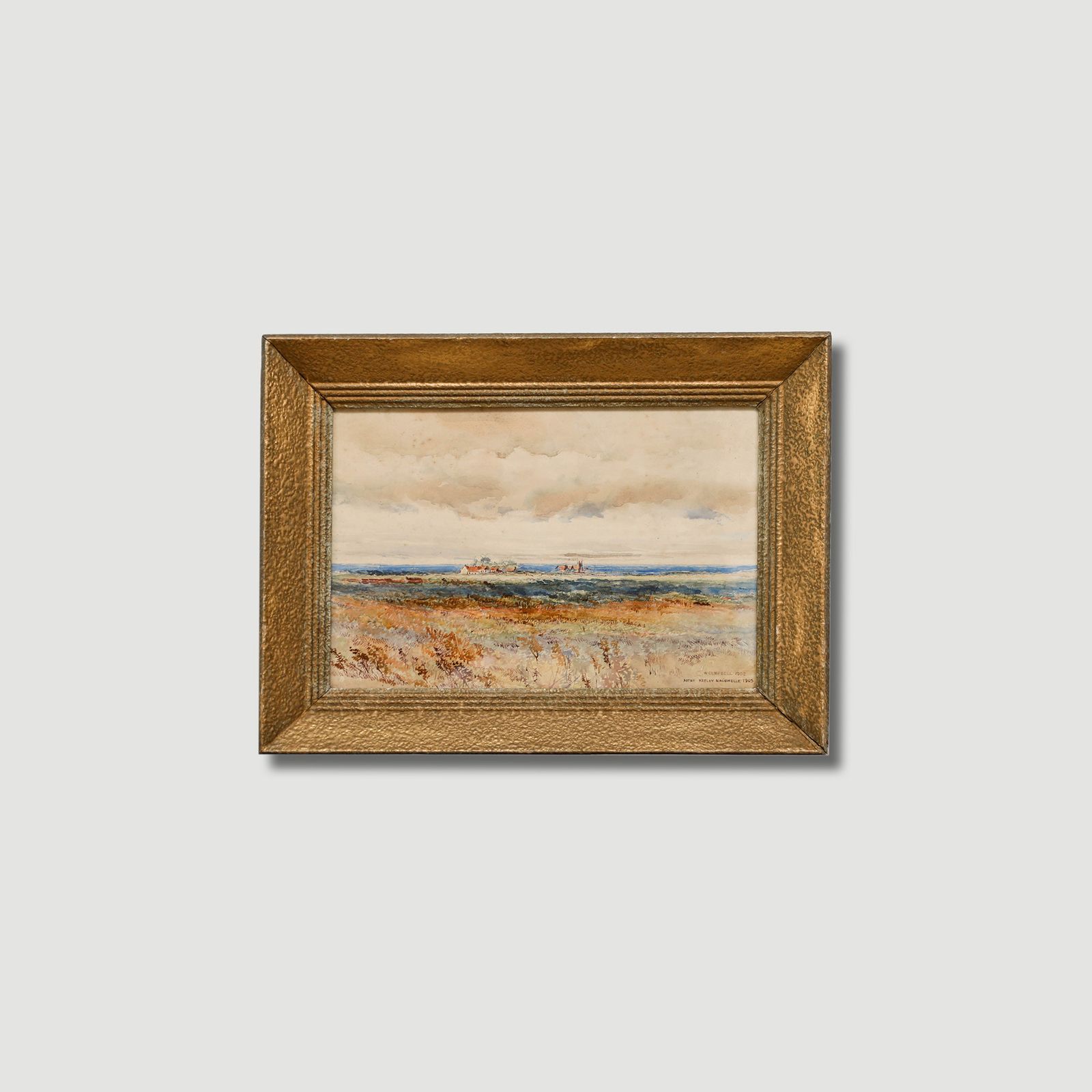 W. Campbell After Keeley Halswelle 1902 Watercolour, The Distant Village photo buy