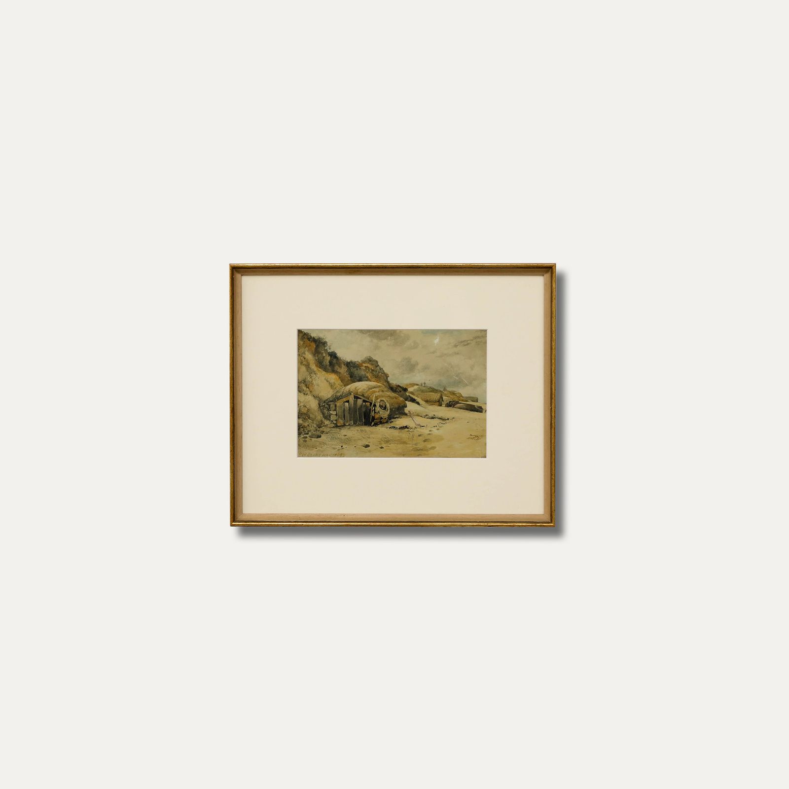 Edward William Cooke Ra (1811 1880) Framed Watercolour, On The Cornish Coast photo buy