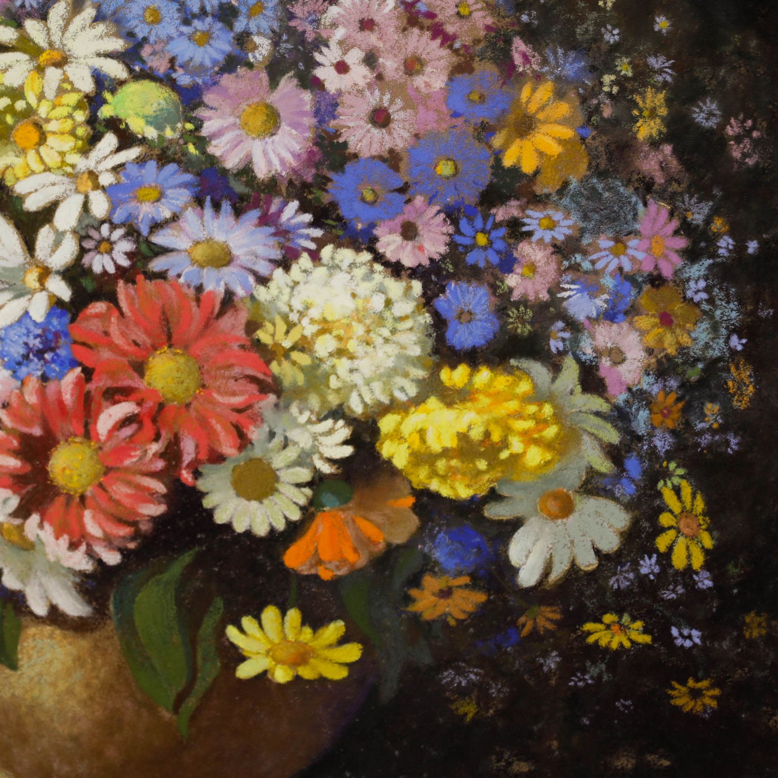 Harold Cox  20th Century Pastel, Autumnal Bouquet photo Art