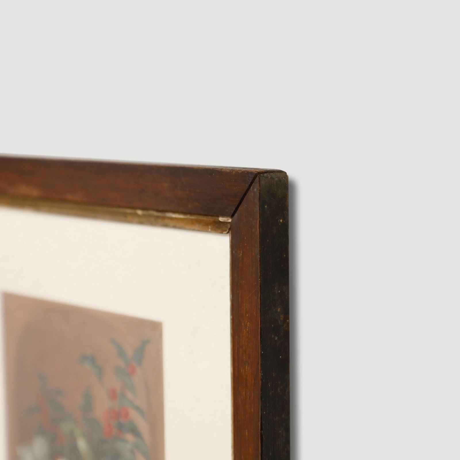 Framed Early 20th Century Oil White Flowers With Holy photo 221.0